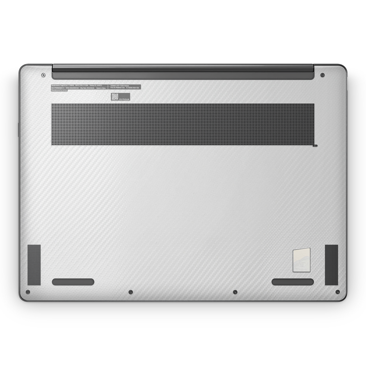 Lenovo Yoga 9I 14 2023 Premium Bottom White Carbon Fiber Skin Wrap Cover