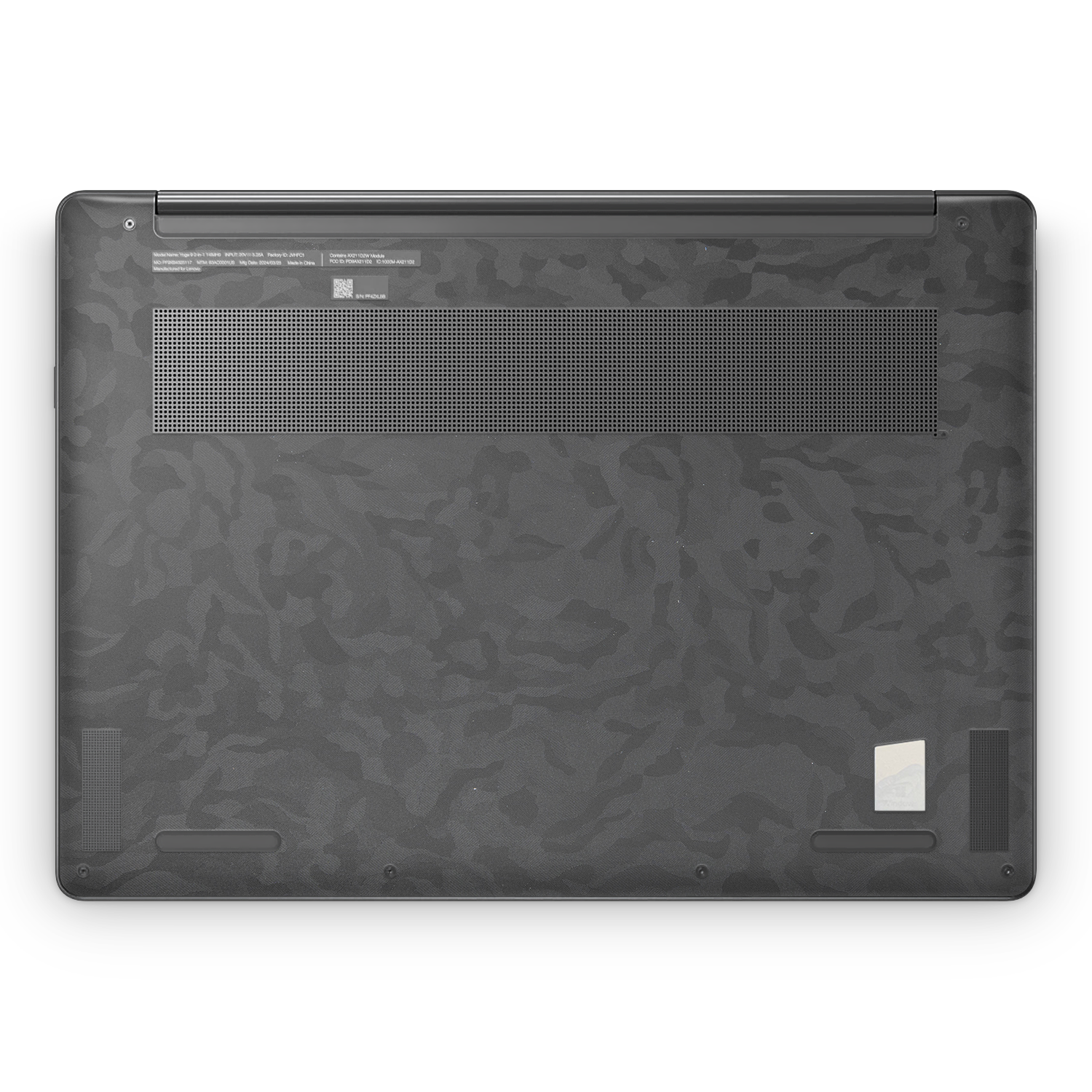 Lenovo Yoga 9I 14 2023 Professional Bottom Black Camo Skin Wrap Cover