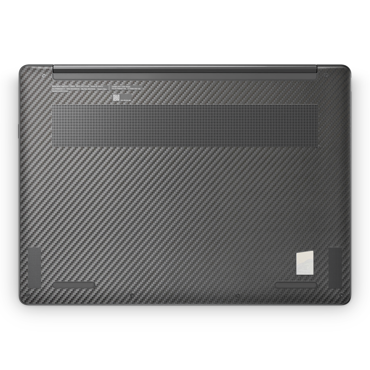 Lenovo Yoga 9I 14 2023 Professional Bottom Black Carbon Fiber Skin Wrap Cover