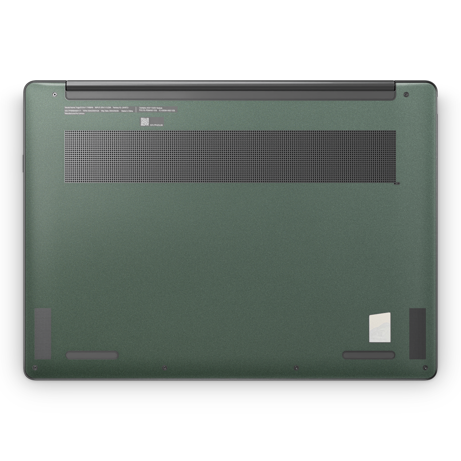 Lenovo Yoga 9i 14" 2023 Professional Bottom Matte Green Metallic Skin Wrap Cover