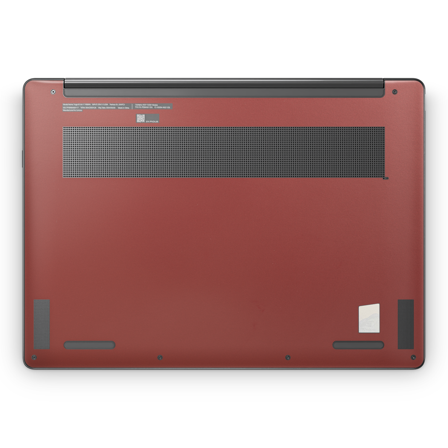 Lenovo Yoga 9i 14" 2023 Professional Bottom Vampire Red Skin Wrap Cover