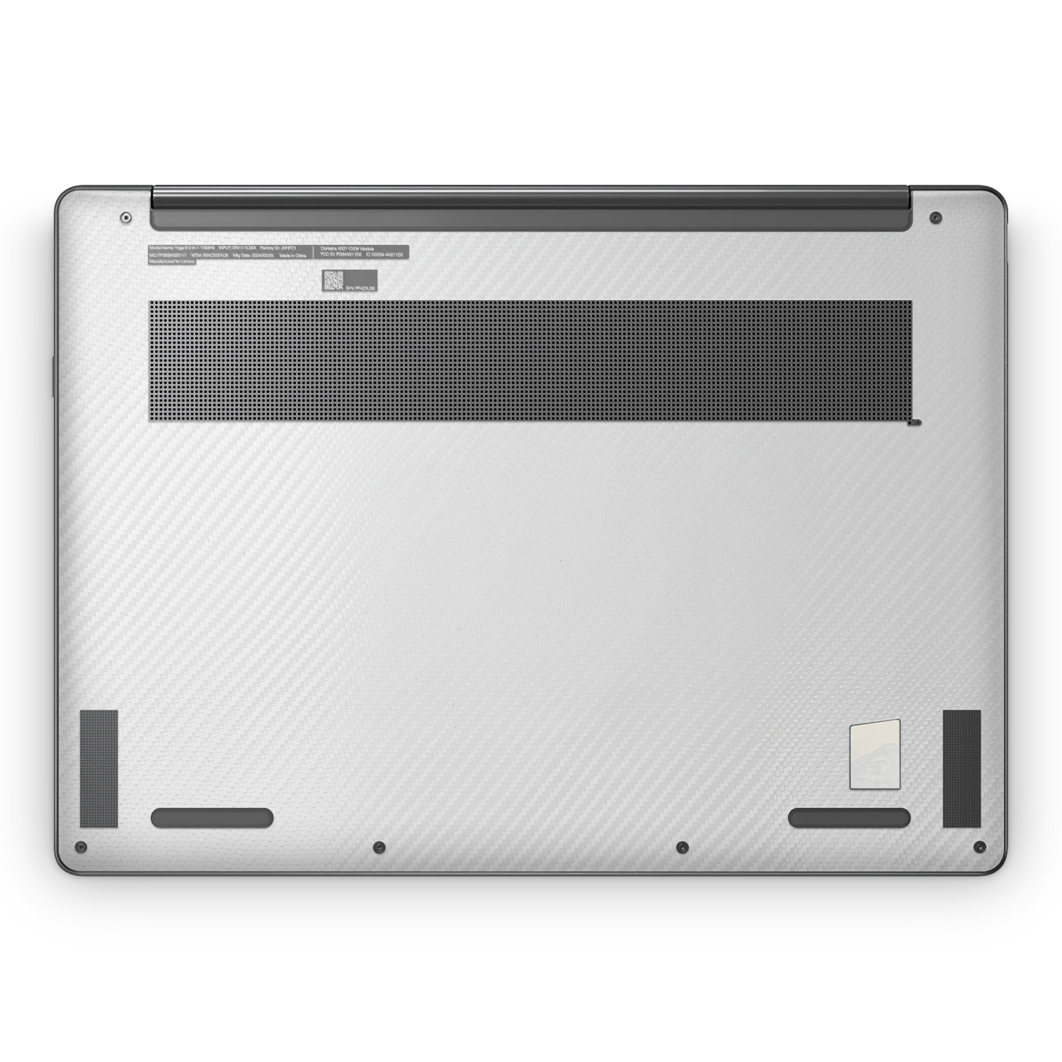 Lenovo Yoga 9I 14 2023 Professional Bottom White Carbon Fiber Skin Wrap Cover