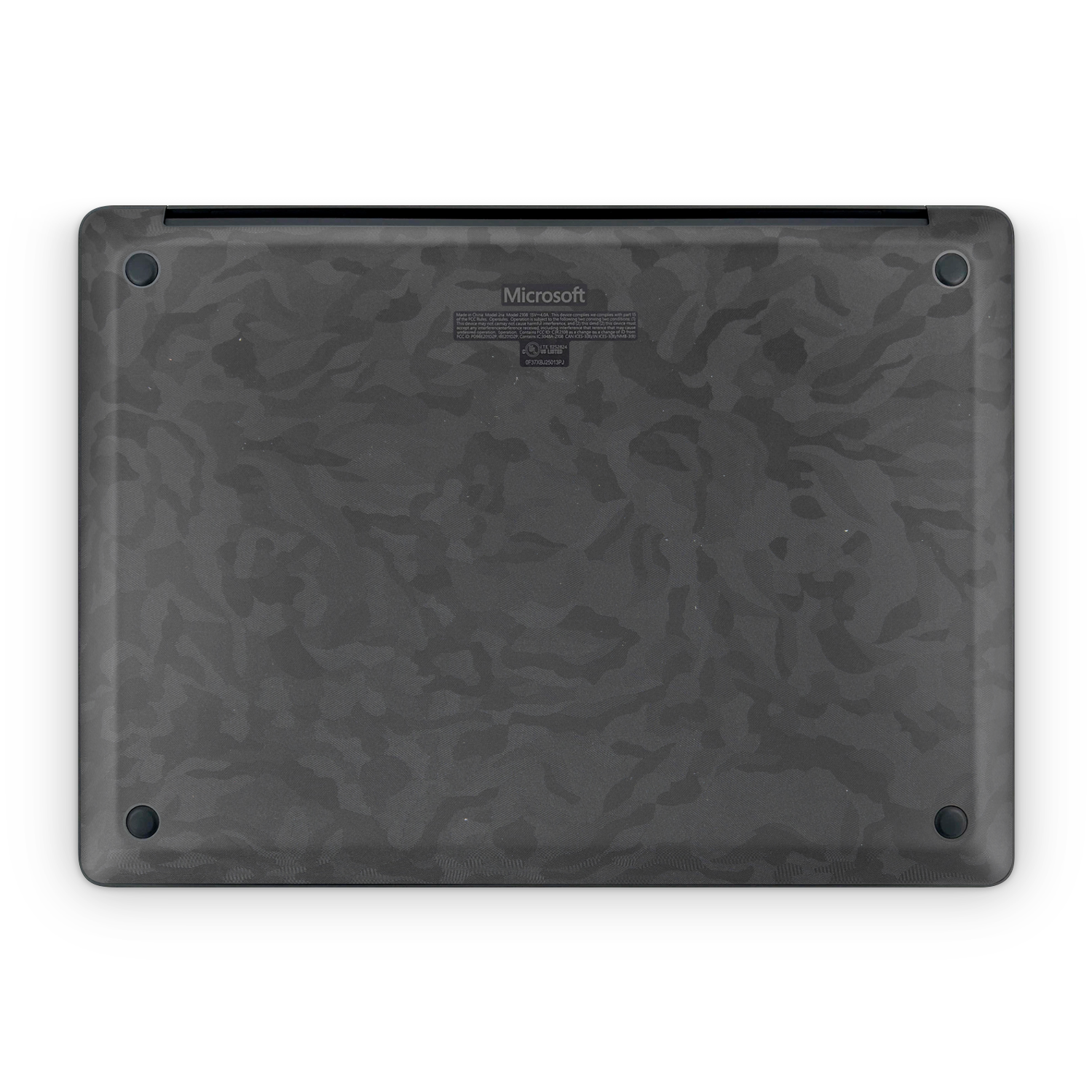 Microsoft Surface Laptop 7 13 2024 Professional Bottom Black Camo Skin Wrap Cover