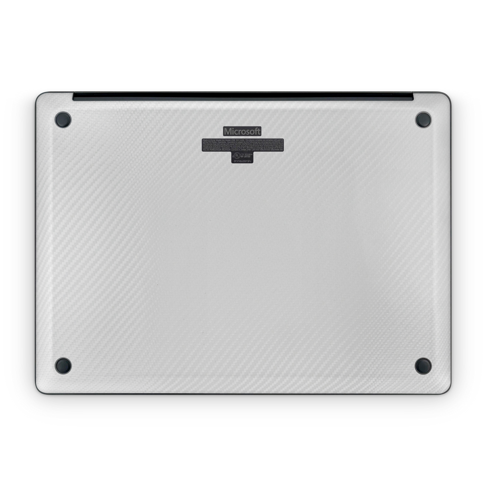 Microsoft Surface Laptop 7 13 2024 Professional Bottom White Carbon Fiber Skin Wrap Cover