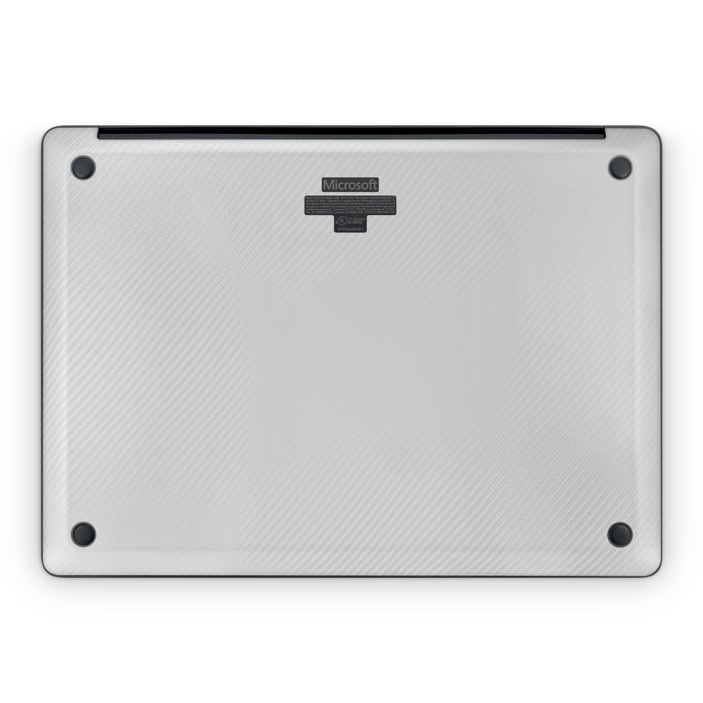 Microsoft Surface Laptop 7 15 2024 Professional Bottom White Carbon Fiber Skin Wrap Cover