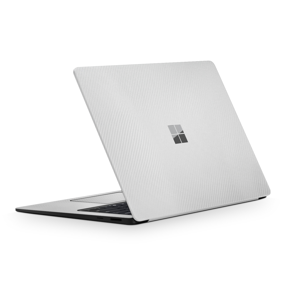 Microsoft Surface Laptop 7 15 2024 Professional White Carbon Fiber Skin Wrap Cover