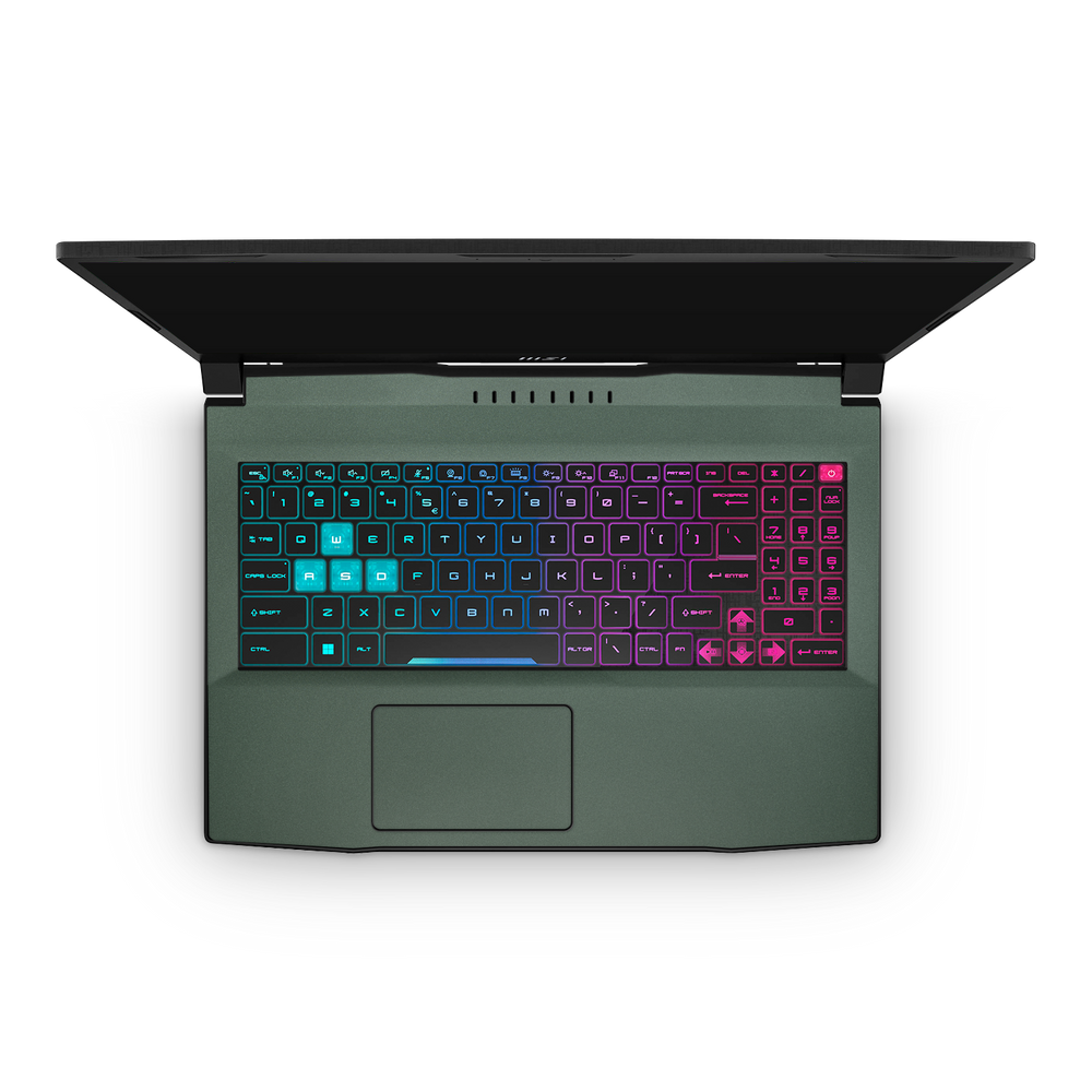 MSI Katana 15" 2023 Professional Interior Matte Green Metallic Skin Wrap Cover