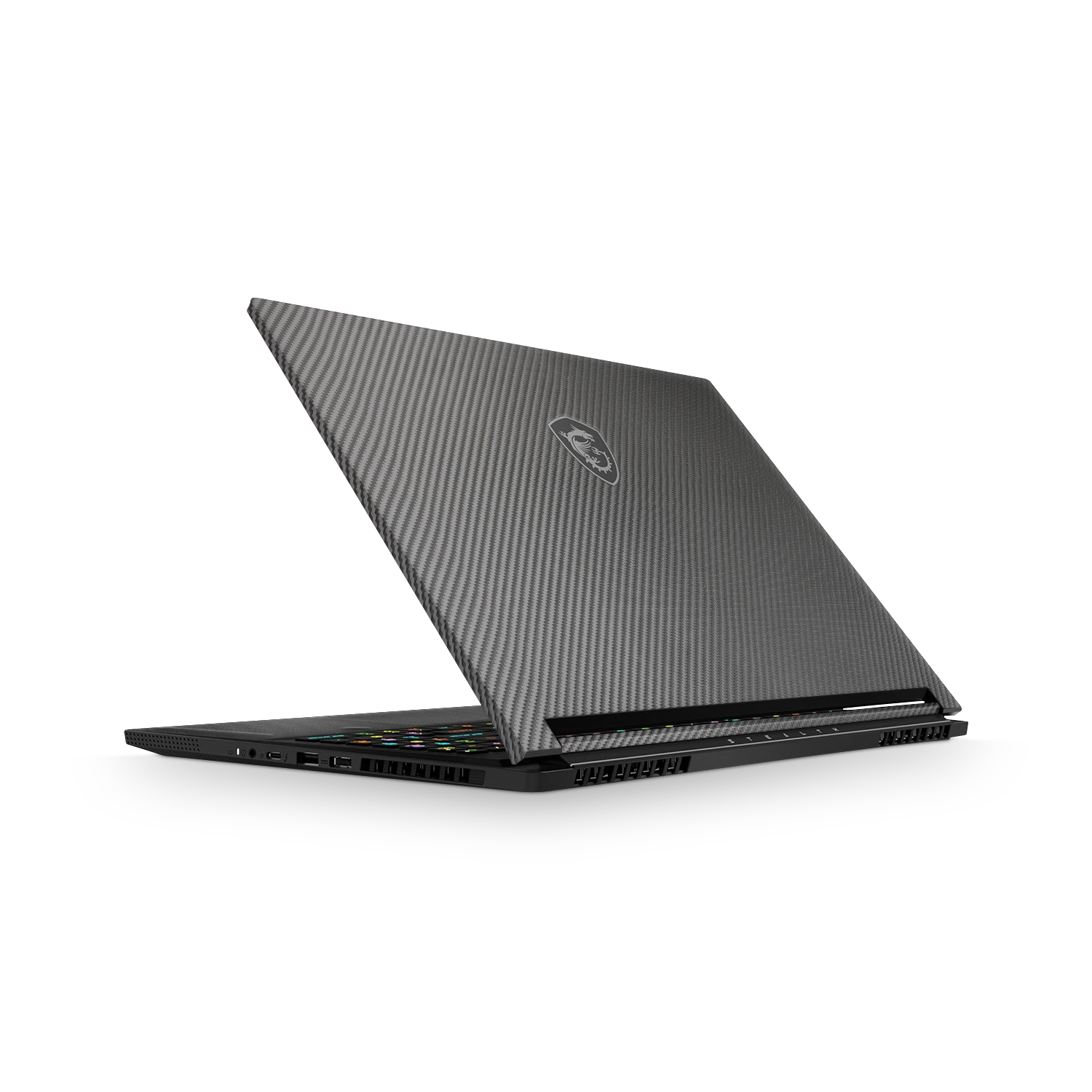 Msi Stealth 16 2025 Professional Black Carbon Fiber Skin Wrap Cover