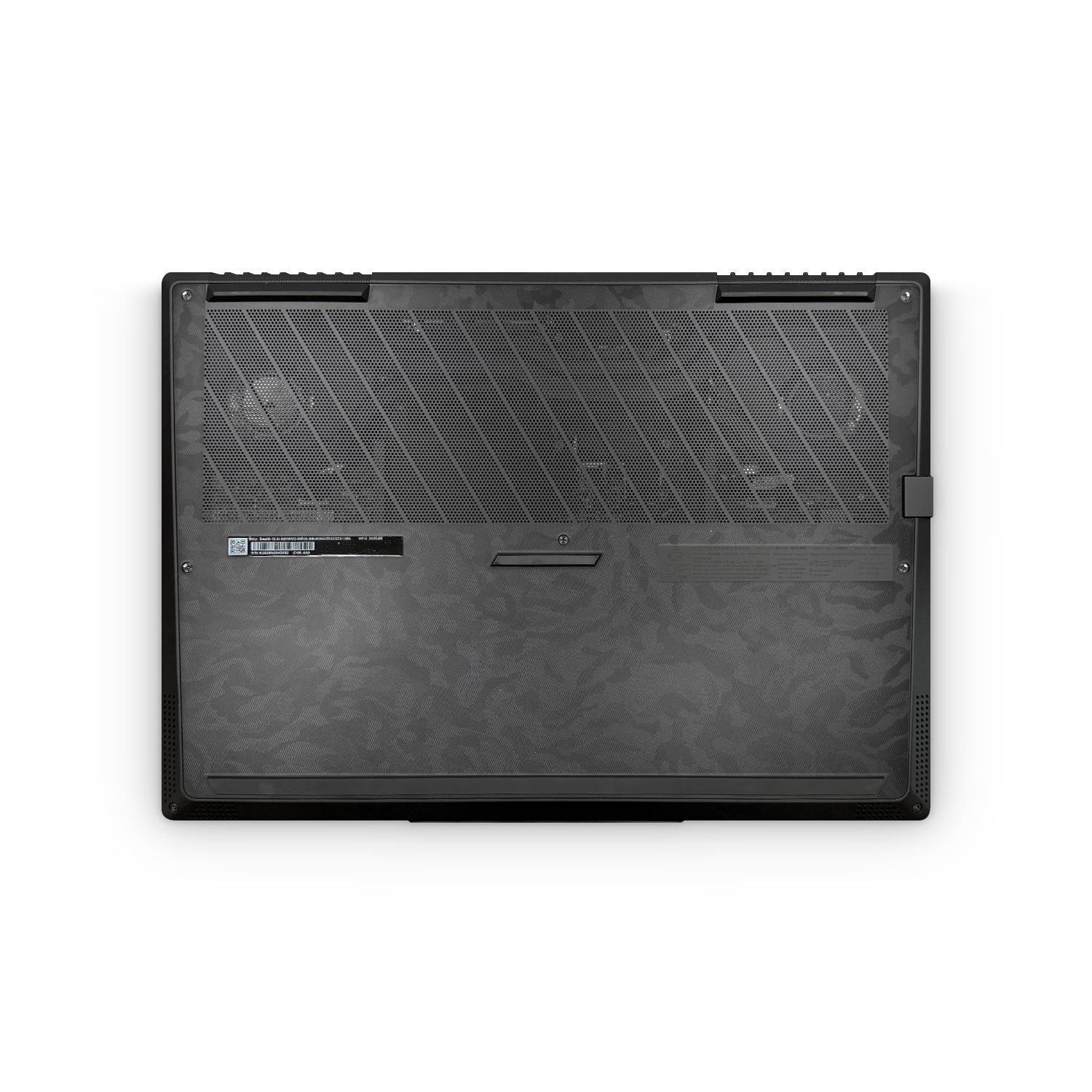 Msi Stealth 16 2025 Professional Bottom Black Camo Skin Wrap Cover