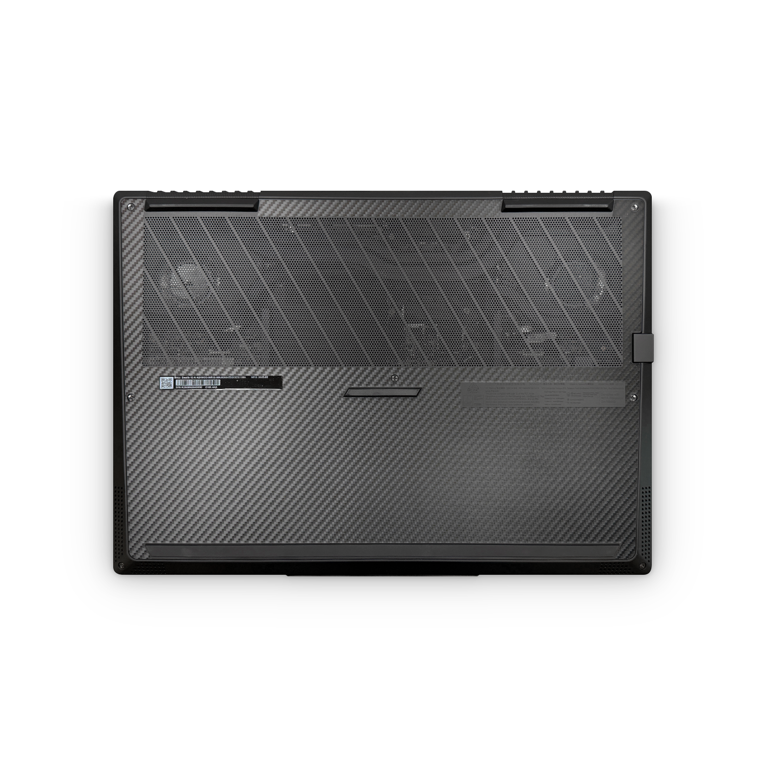 Msi Stealth 16 2025 Professional Bottom Black Carbon Fiber Skin Wrap Cover