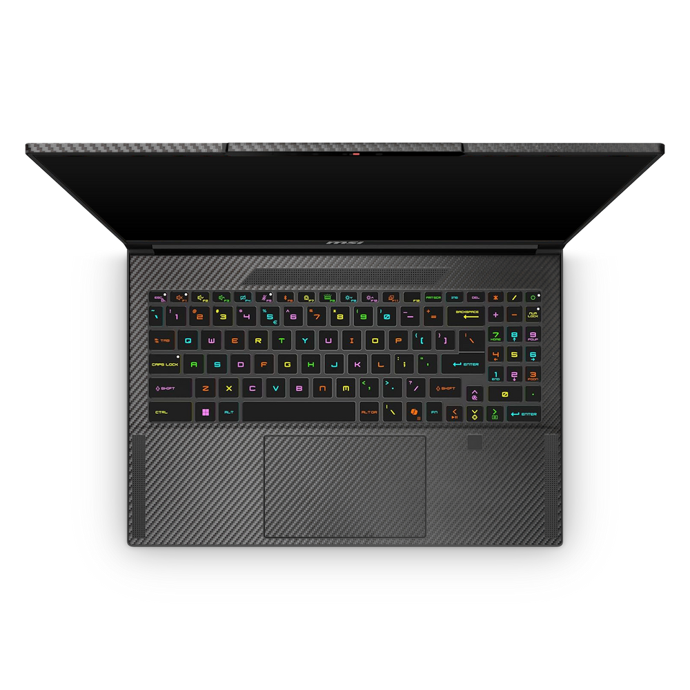 Msi Stealth 16 2025 Professional Interior Black Carbon Fiber Skin Wrap Cover