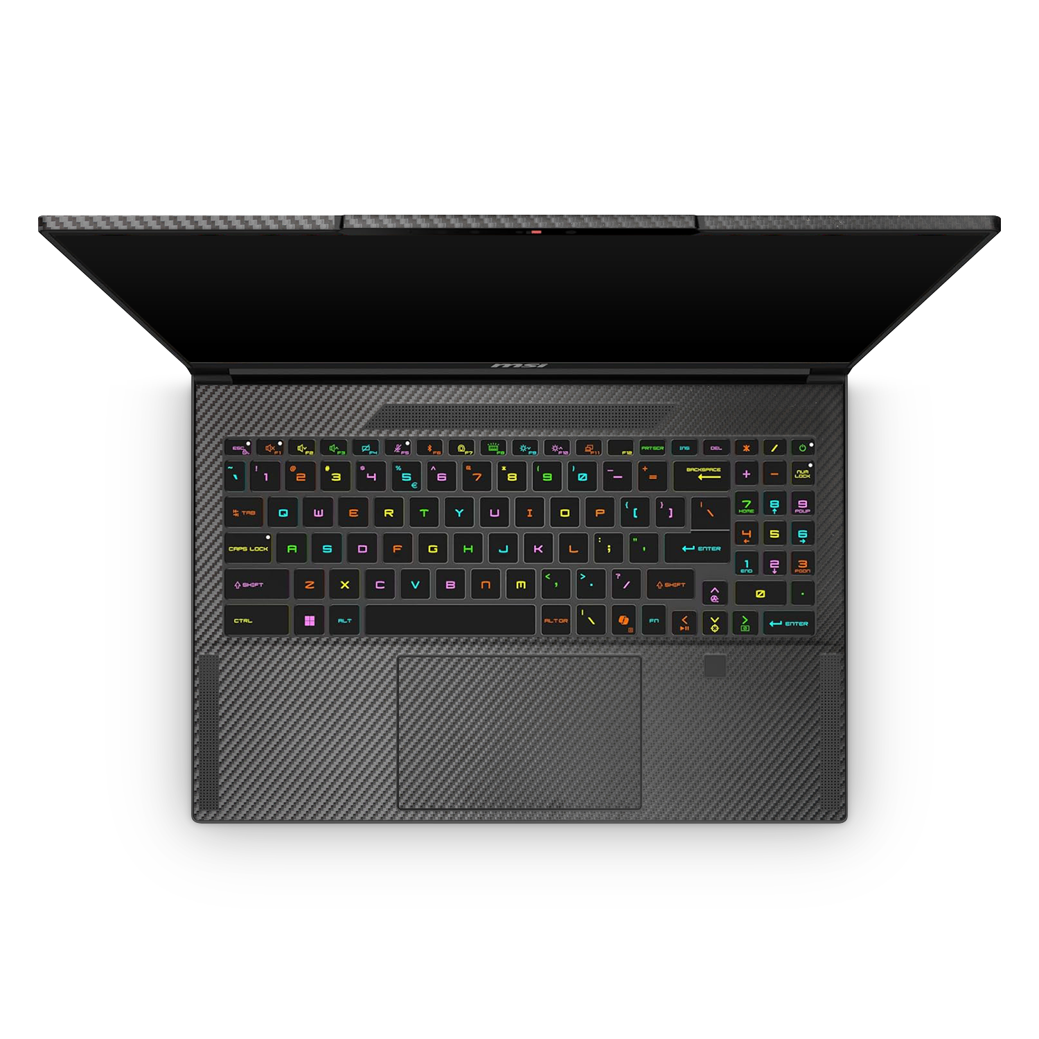 Msi Stealth 16 2025 Professional Interior Black Carbon Fiber Skin Wrap Cover