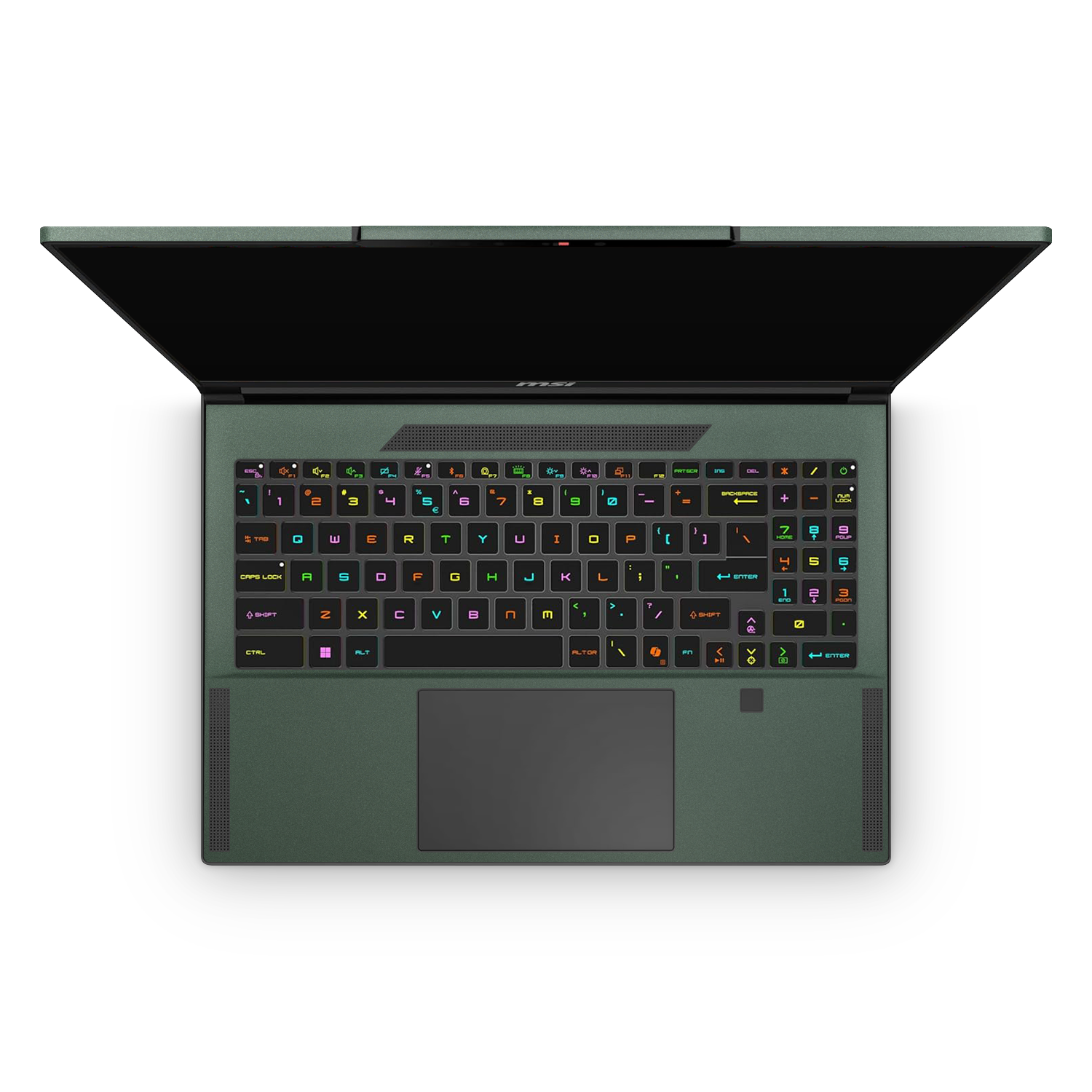 MSI Stealth 16 2025 Professional Interior Matte Green Metallic Skin Wrap Cover