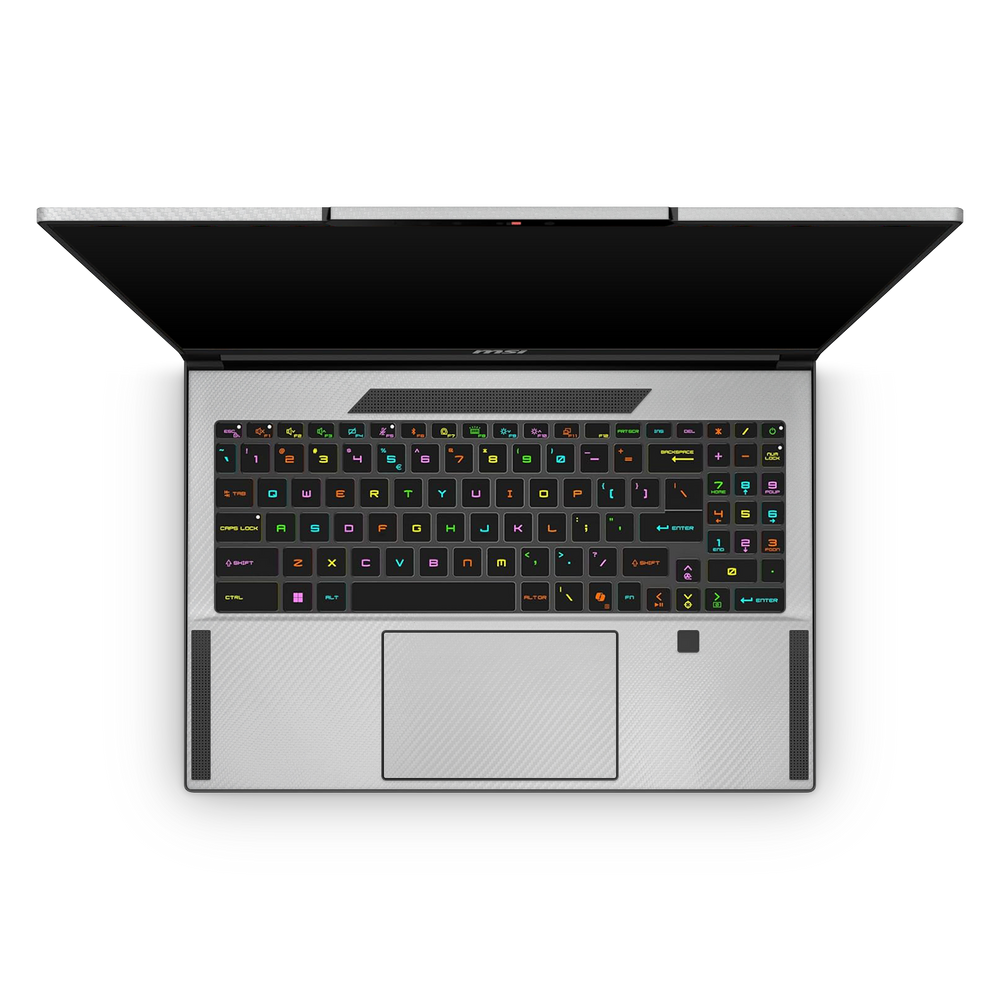 Msi Stealth 16 2025 Professional Interior White Carbon Fiber Skin Wrap Cover