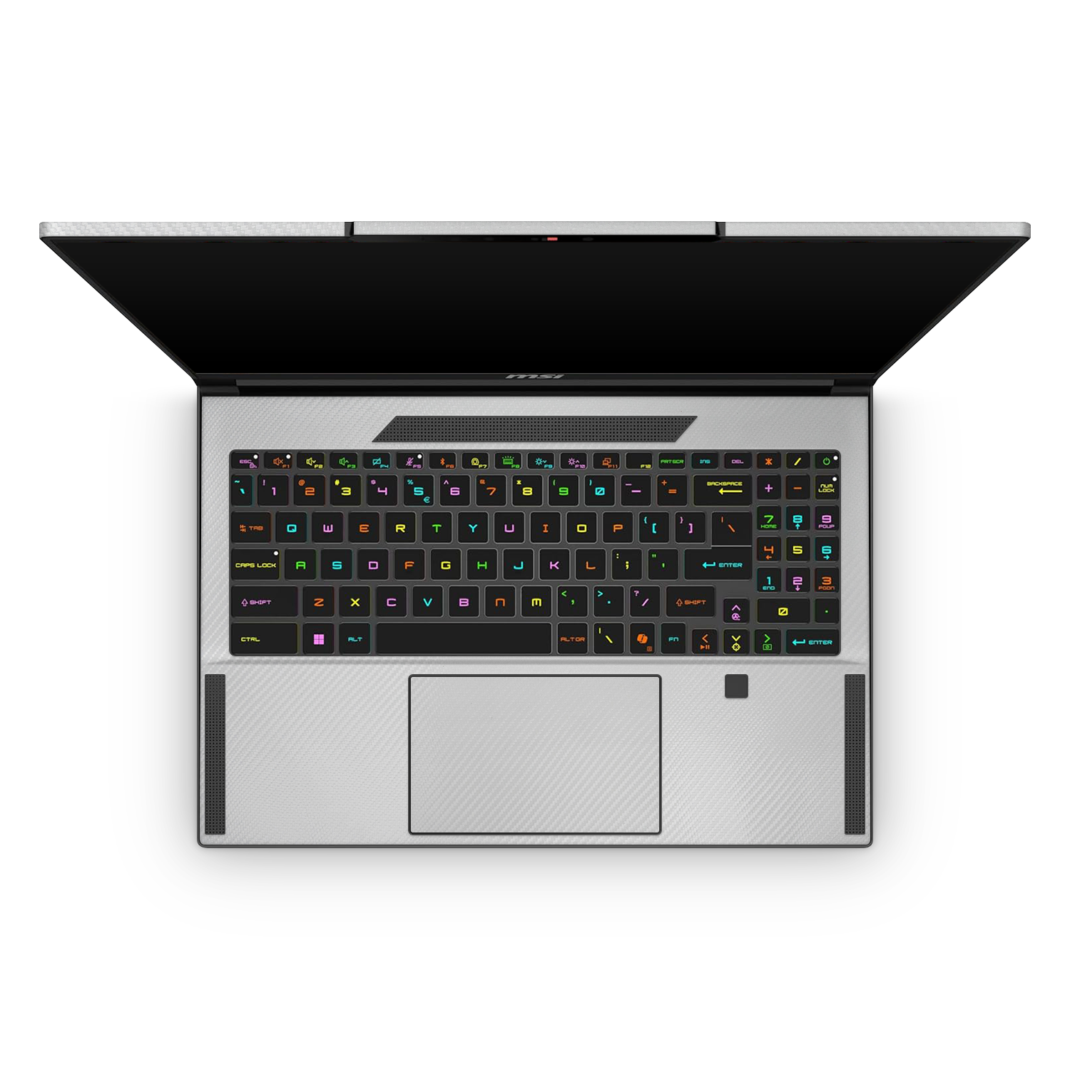 Msi Stealth 16 2025 Professional Interior White Carbon Fiber Skin Wrap Cover