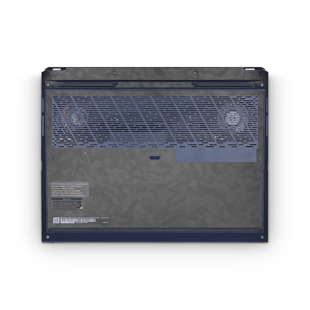 Msi Stealth Studio 14 2023 Professional Bottom Black Camo Skin Wrap Cover