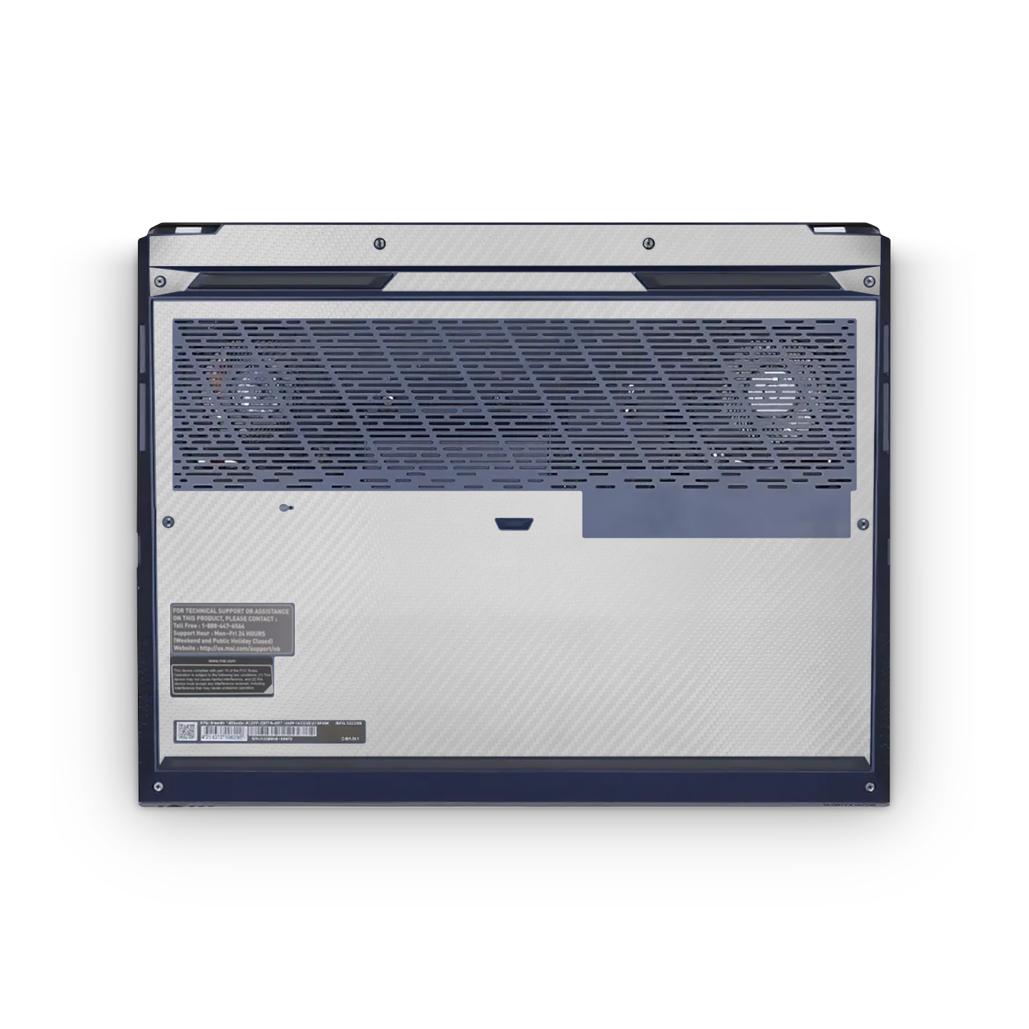 Msi Stealth Studio 14 2023 Professional Bottom White Carbon Fiber Skin Wrap Cover