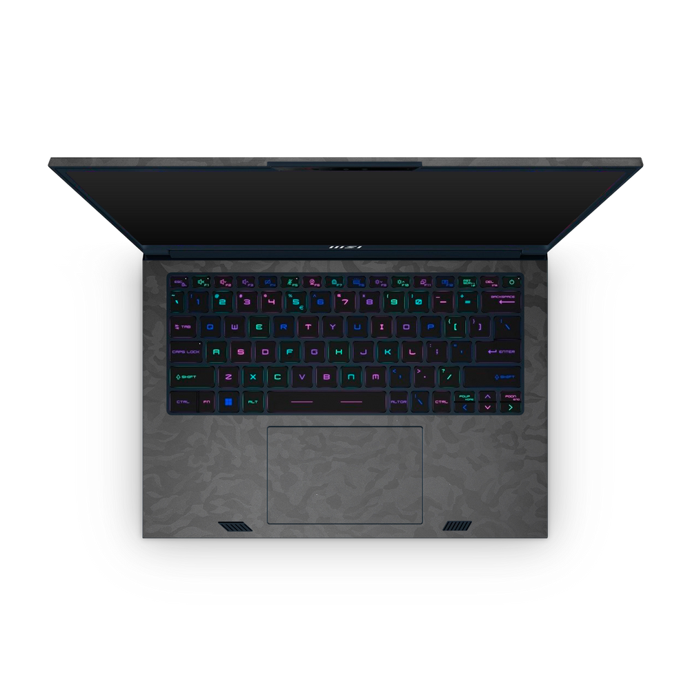Msi Stealth Studio 14 2023 Professional Interior Black Camo Skin Wrap Cover