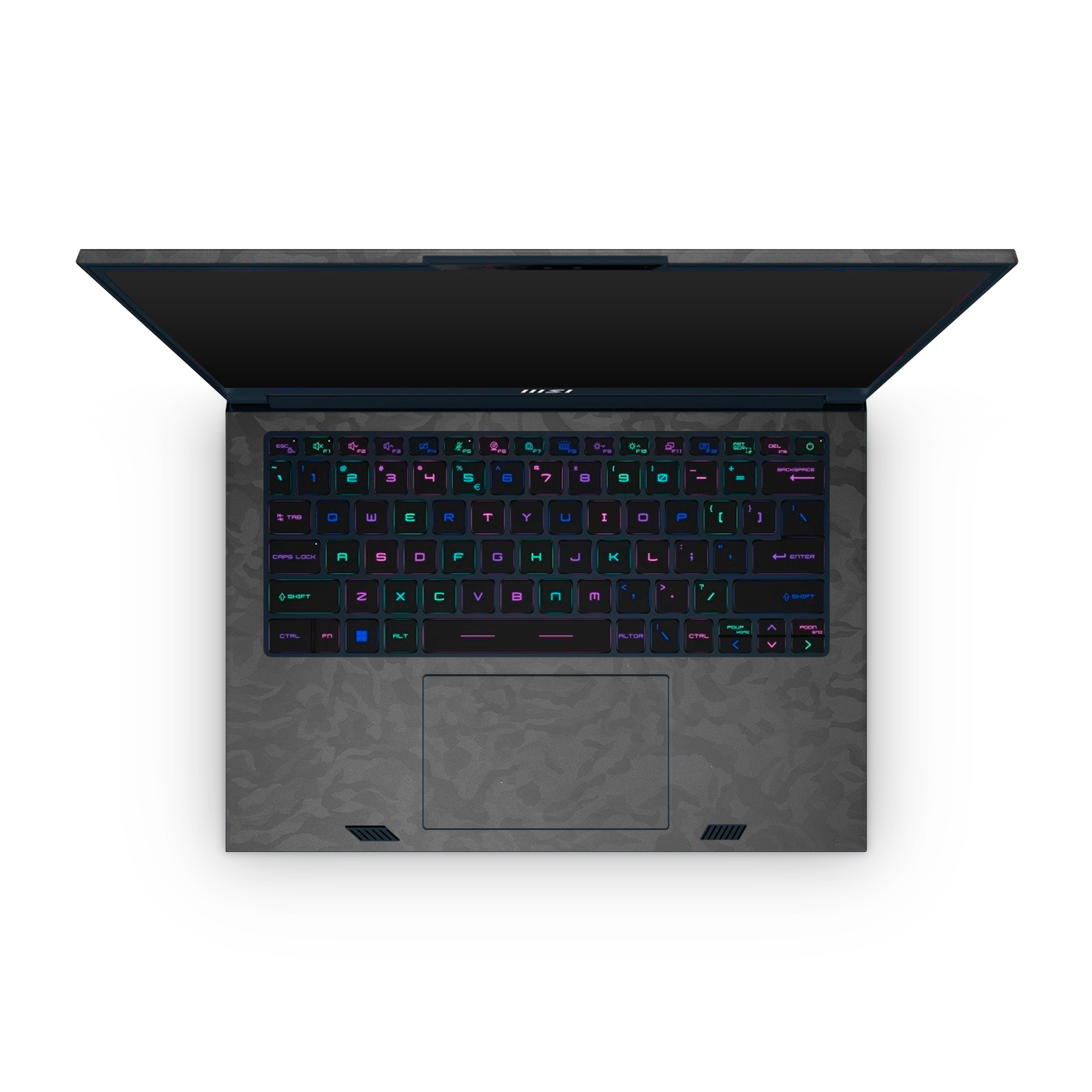 Msi Stealth Studio 14 2023 Professional Interior Black Camo Skin Wrap Cover