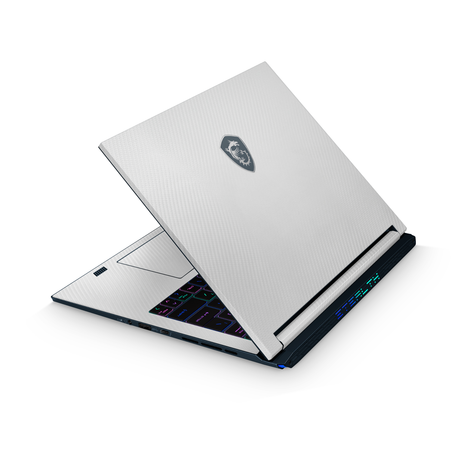 Msi Stealth Studio 14 2023 Professional White Carbon Fiber Skin Wrap Cover