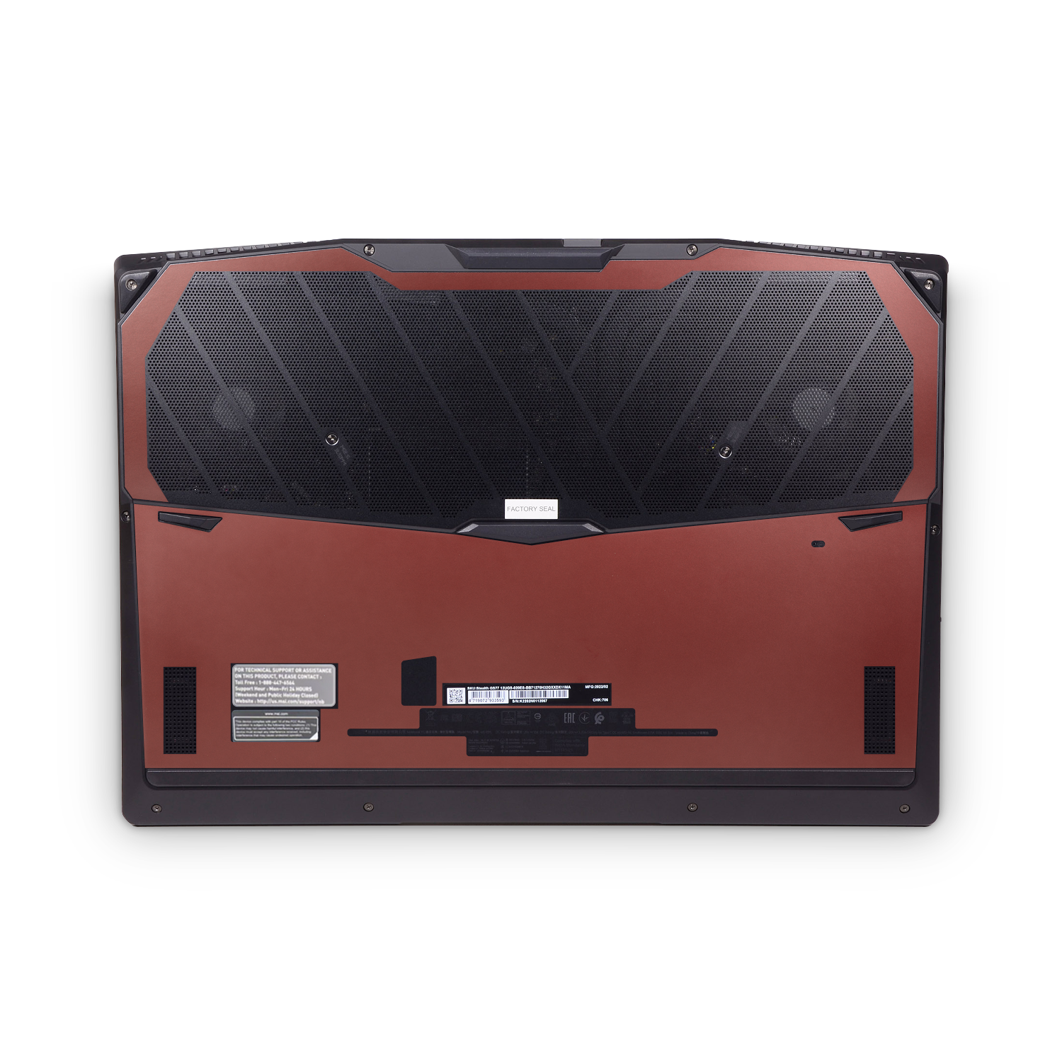 MSI Stealth Studio 17" 2023 Professional Bottom Vampire Red Skin Wrap Cover