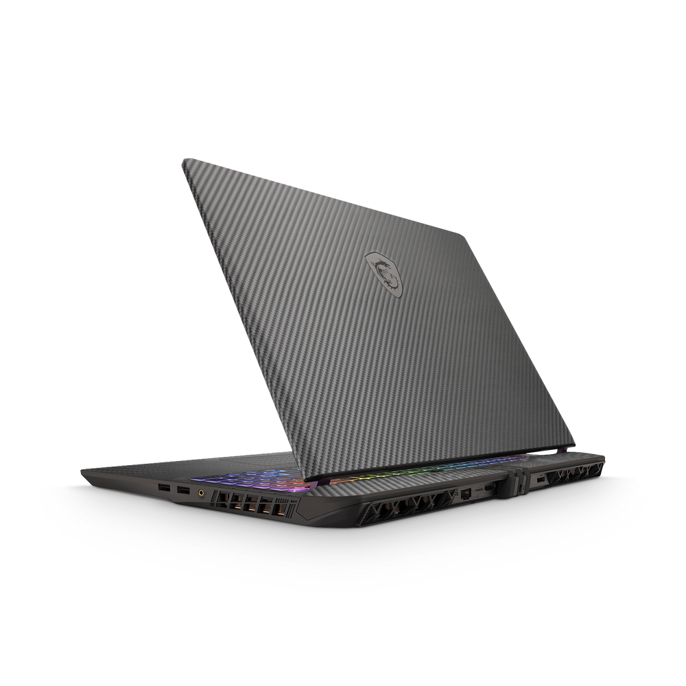 Msi Vector 16 Hx 2025 Professional Black Carbon Fiber Skin Wrap Cover