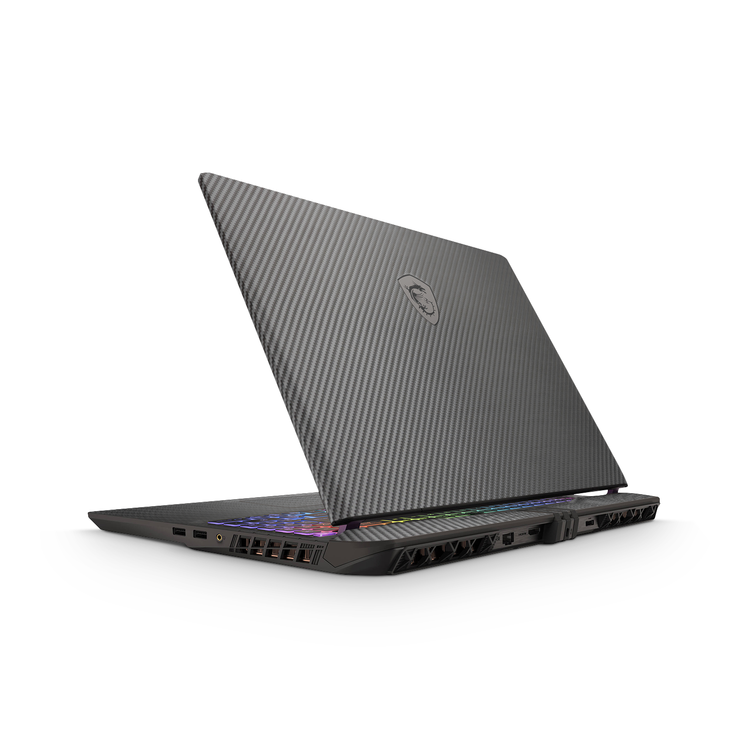 Msi Vector 16 Hx 2025 Professional Black Carbon Fiber Skin Wrap Cover