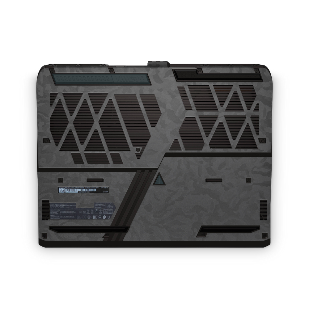 Msi Vector 16 Hx 2025 Professional Bottom Black Camo Skin Wrap Cover