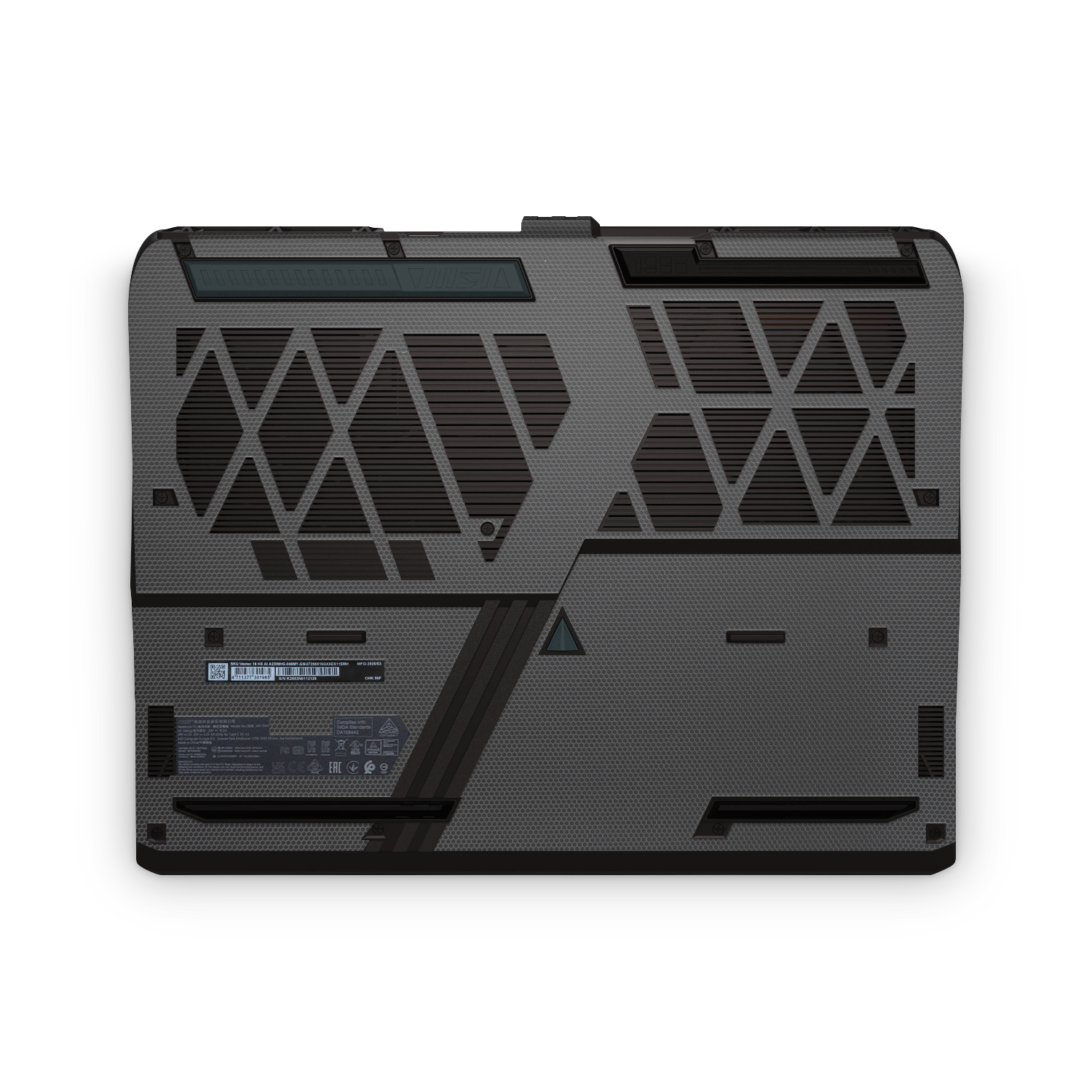 Msi Vector 16 Hx 2025 Professional Bottom Black Matrix Skin Wrap Cover