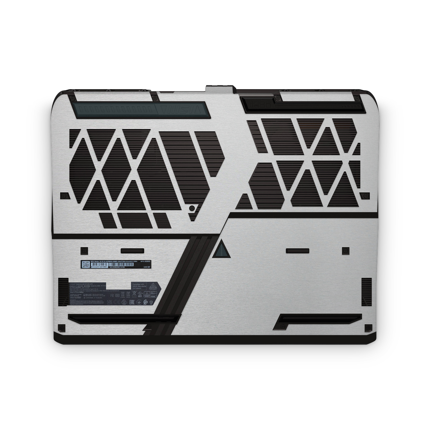 Msi Vector 16 Hx 2025 Professional Bottom Brushed Aluminum Skin Wrap Cover
