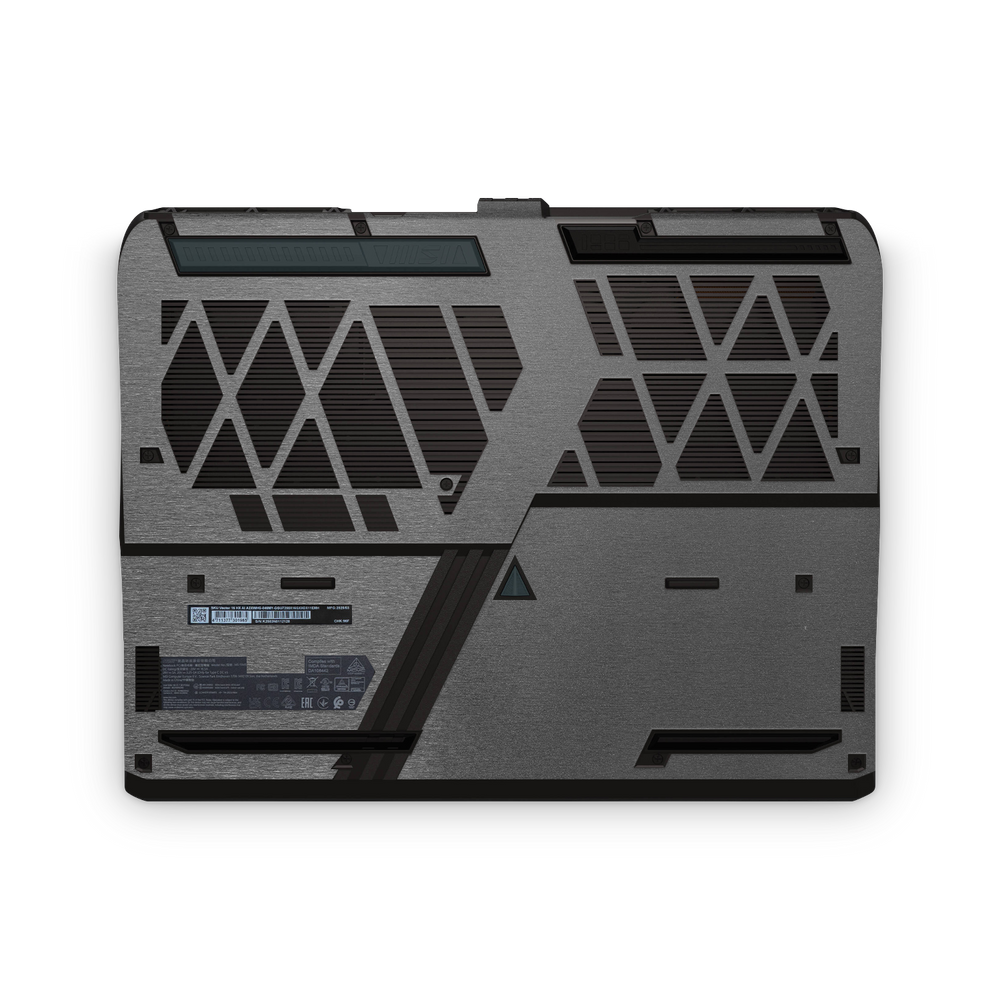 Msi Vector 16 Hx 2025 Professional Bottom Brushed Black Skin Wrap Cover