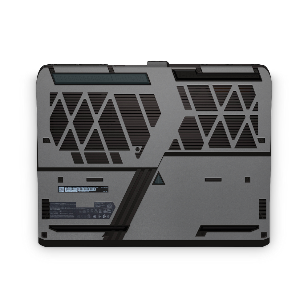 Msi Vector 16 Hx 2025 Professional Bottom Charcoal Grey Skin Wrap Cover