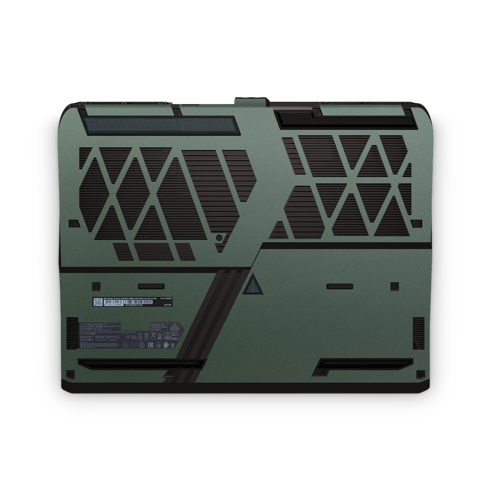 MSI Vector HX 16 2025 Professional Bottom Matte Green Metallic Skin Wrap Cover