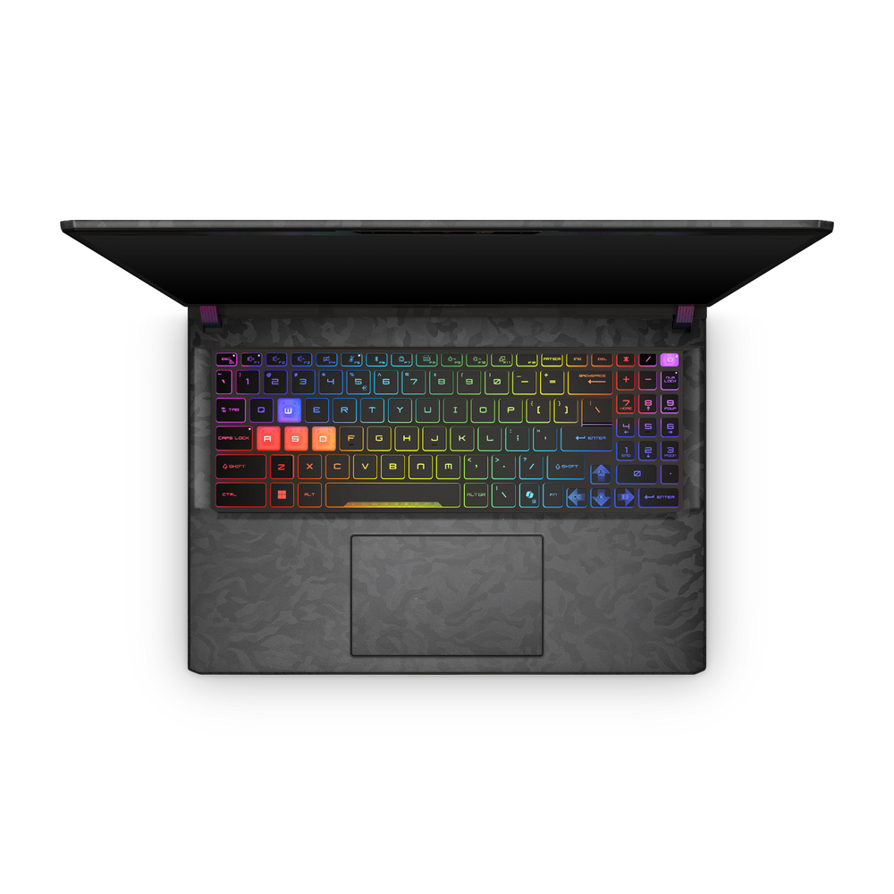 Msi Vector 16 Hx 2025 Professional Interior Black Camo Skin Wrap Cover