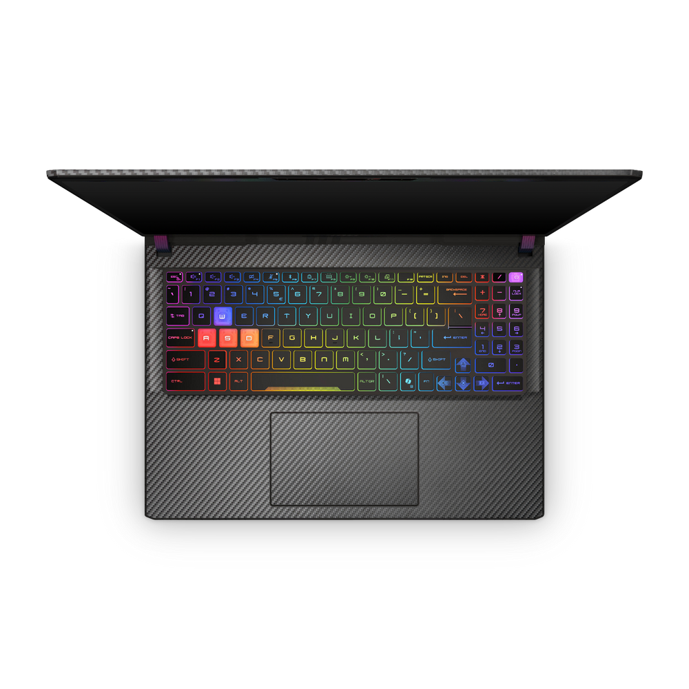 Msi Vector 16 Hx 2025 Professional Interior Black Carbon Fiber Skin Wrap Cover