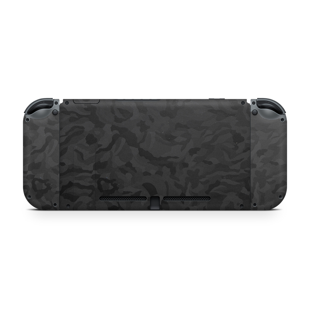 Nintendo Switch G1 Back Essentials Black Camo Skin Wrap Cover