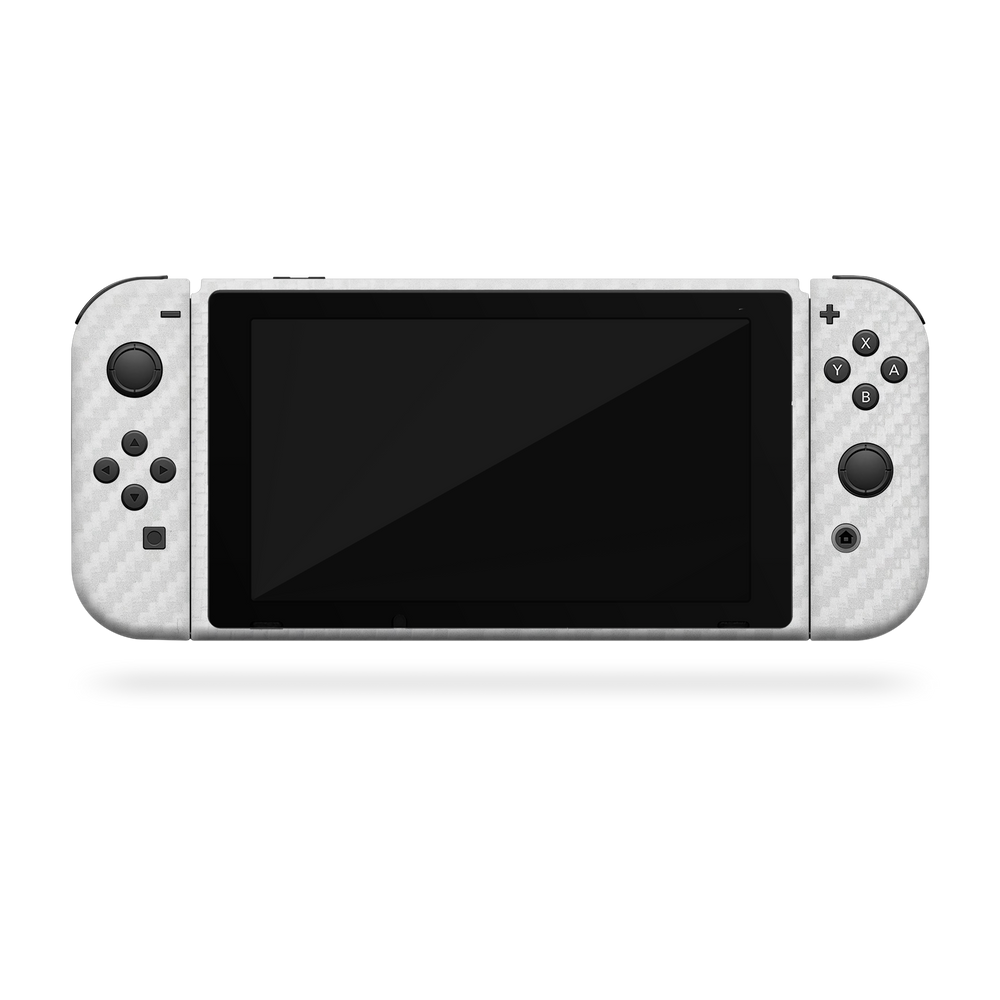 Nintendo Switch G1 Essentials White Carbon Fiber Skin Wrap Cover