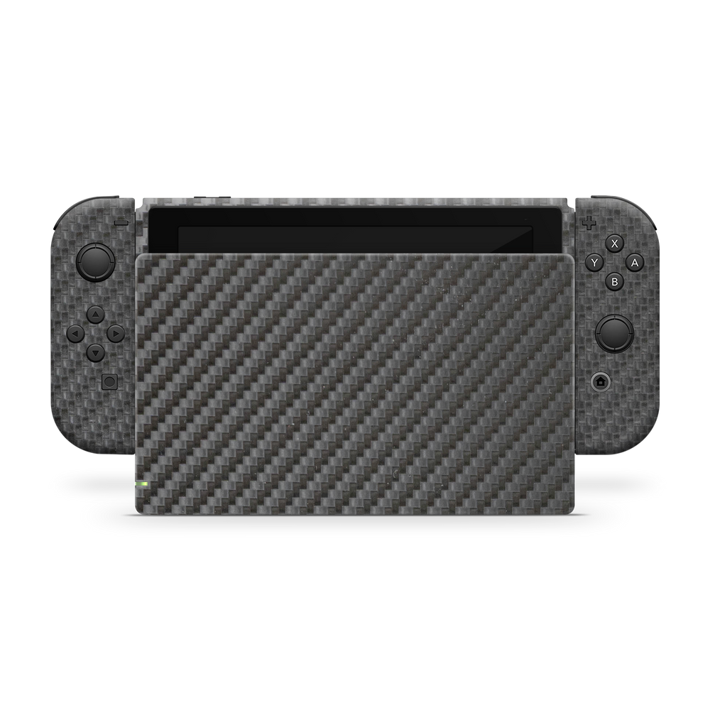 Nintendo Switch G1 Premium Black Carbon Fiber Skin Wrap Cover