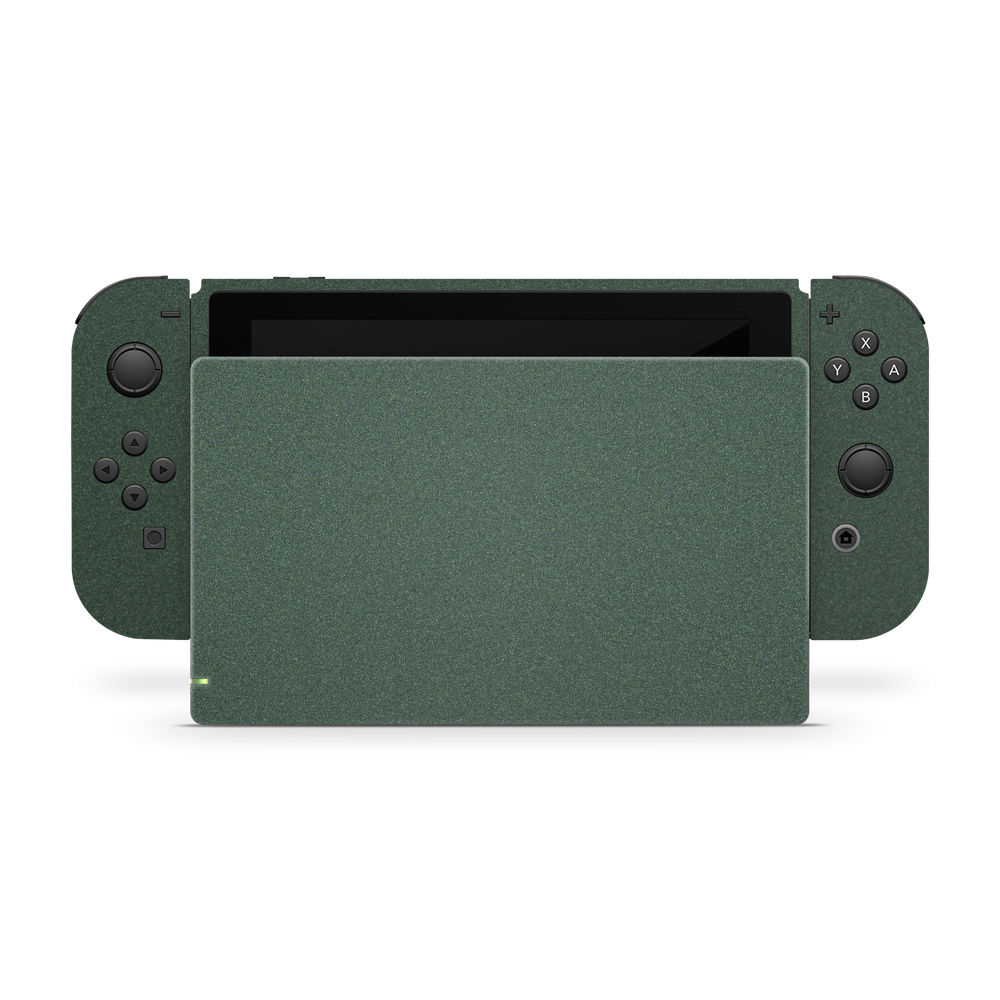 Nintendo Switch Gen 1 Premium Matte Green Metallic Skin Wrap Cover