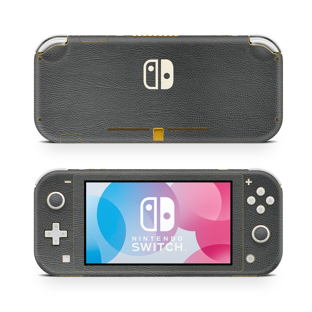 Nintendo Switch Lite Black Leather Skin Wrap Cover