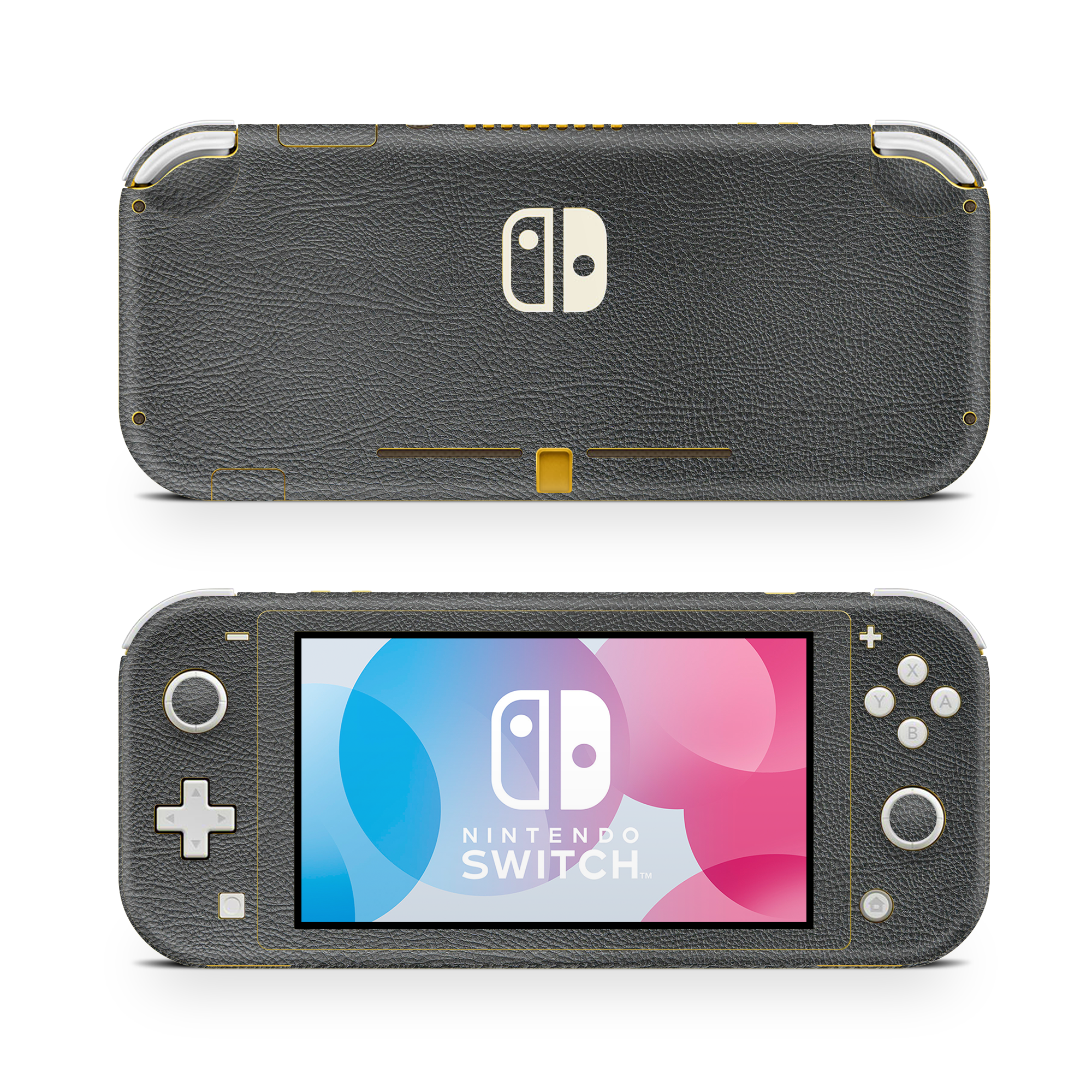 Nintendo Switch Lite Black Leather Skin Wrap Cover