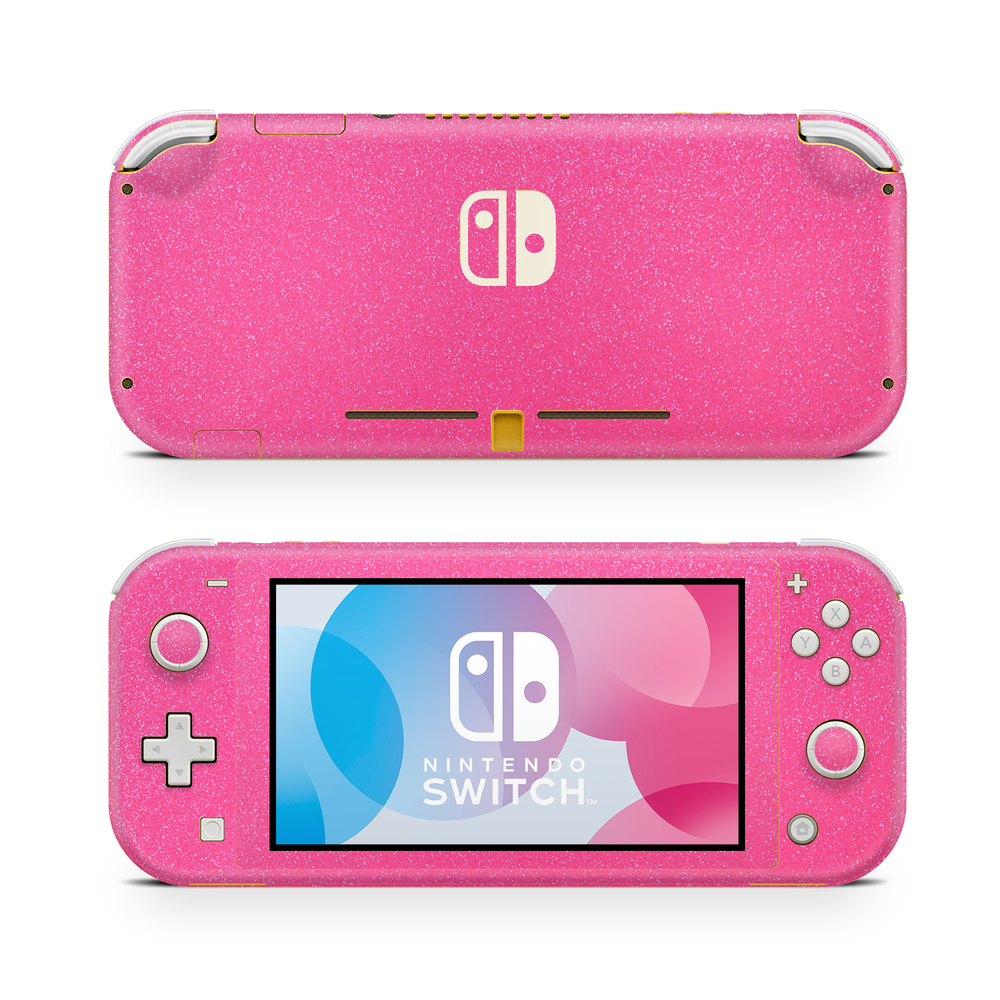 Nintendo Switch Lite Pink Glitterbomb Skin Wrap Cover