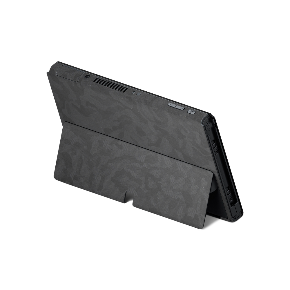 Nintendo Switch Oled Back Essentials Premium Black Camo Skin Wrap Cover