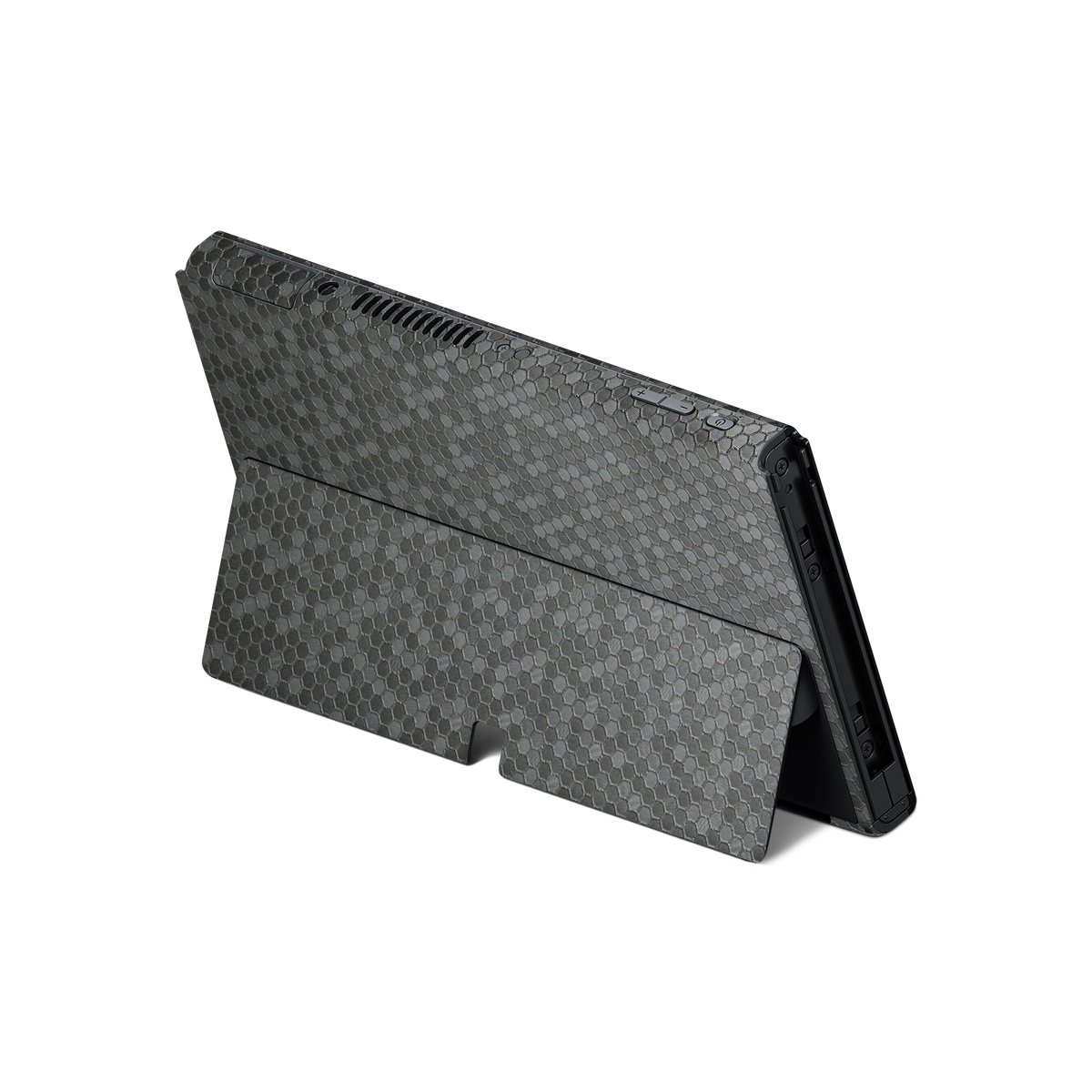Nintendo Switch Oled Back Essentials Premium Black Honeycomb Skin Wrap Cover