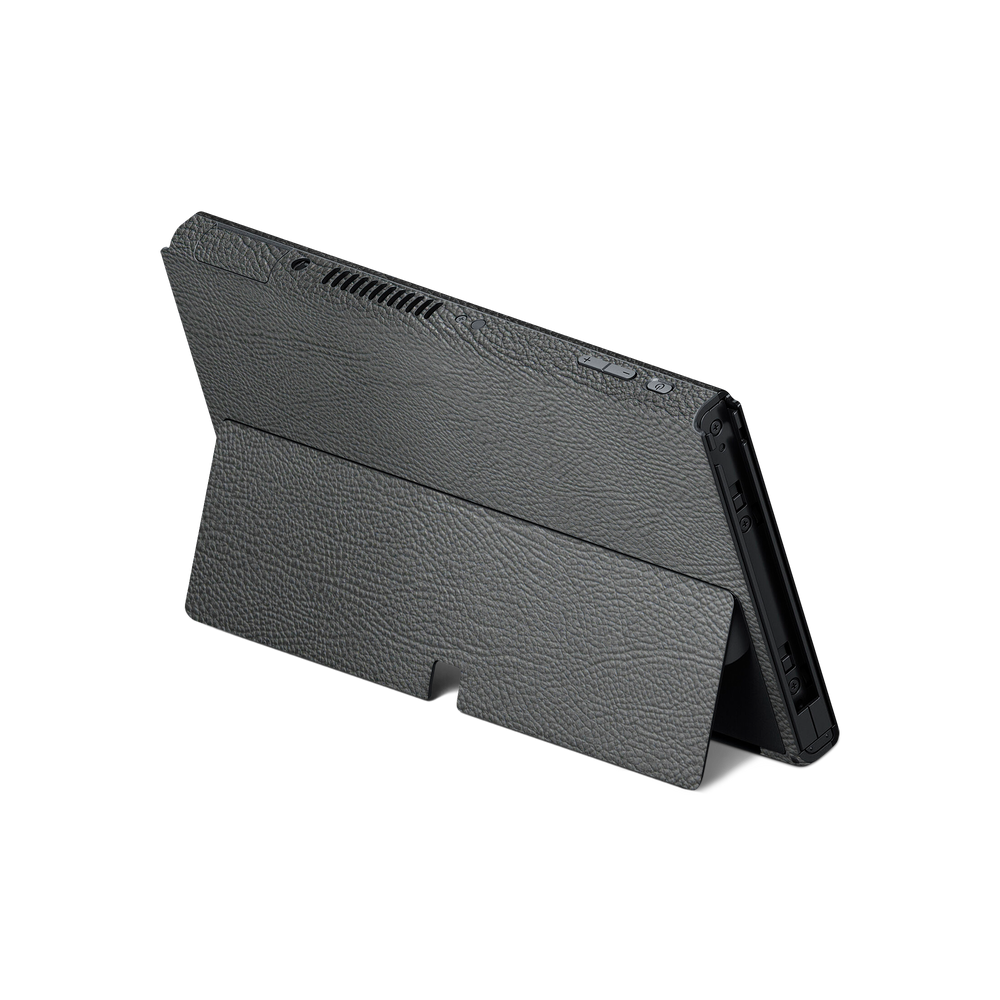Nintendo Switch Oled Back Essentials Premium Black Leather Skin Wrap Cover