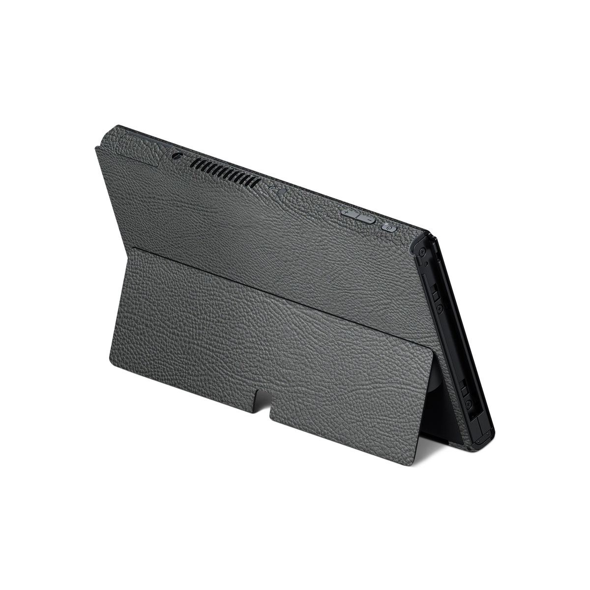Nintendo Switch Oled Back Essentials Premium Black Leather Skin Wrap Cover