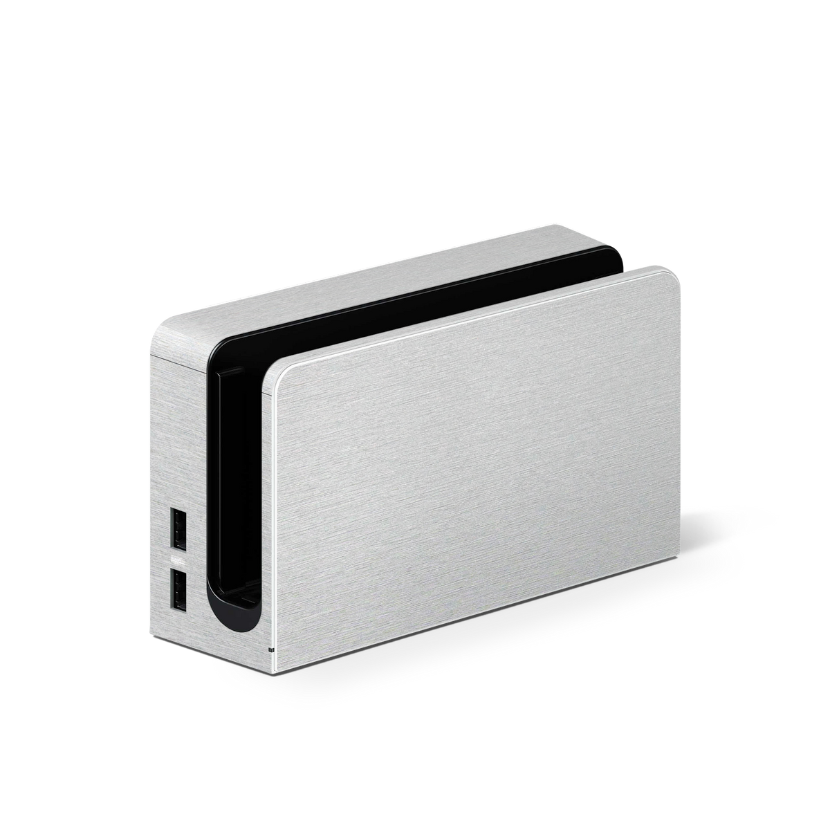 Nintendo Switch Oled Dock Premium Brushed Aluminum Skin Wrap Cover