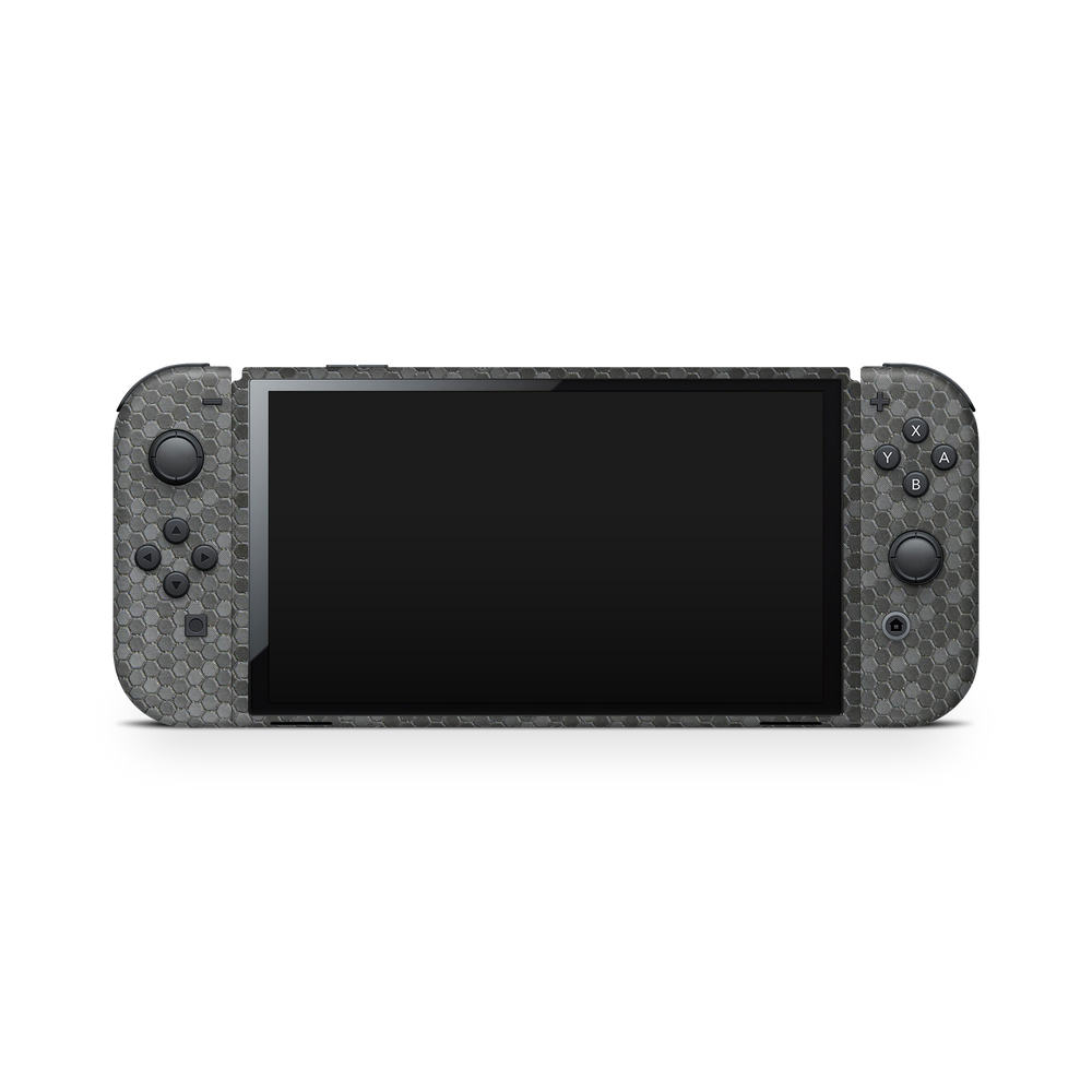 Nintendo Switch Oled Essentials Premium Black Honeycomb Skin Wrap Cover