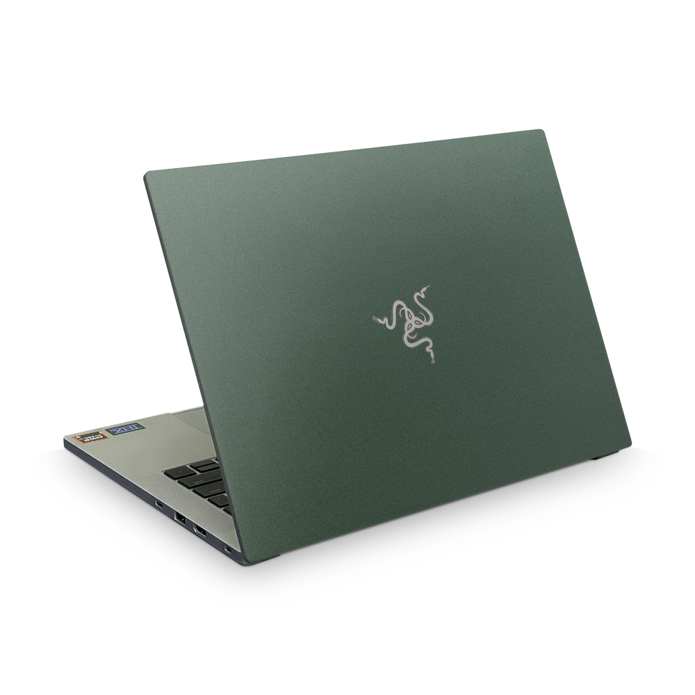 Razer Blade 14 2025 Essentials Matte Green Metallic Skin Wrap Cover