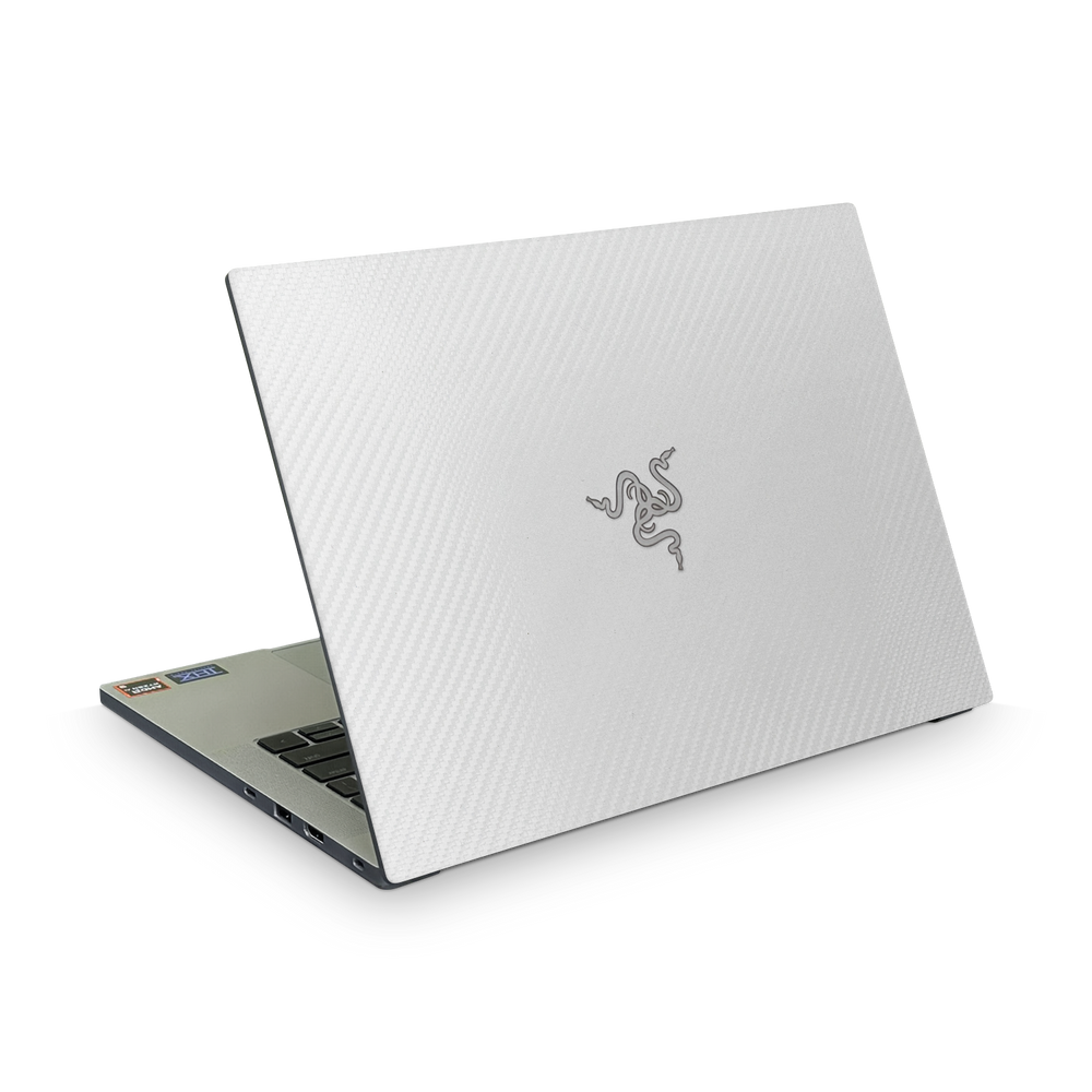 Razer Blade 14 2025 Essentials White Carbon Fiber Skin Wrap Cover